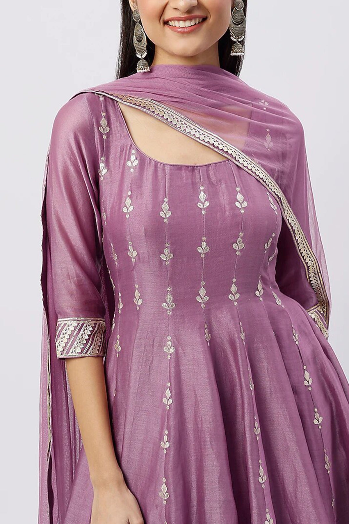Lavender Peplum Kurta Set