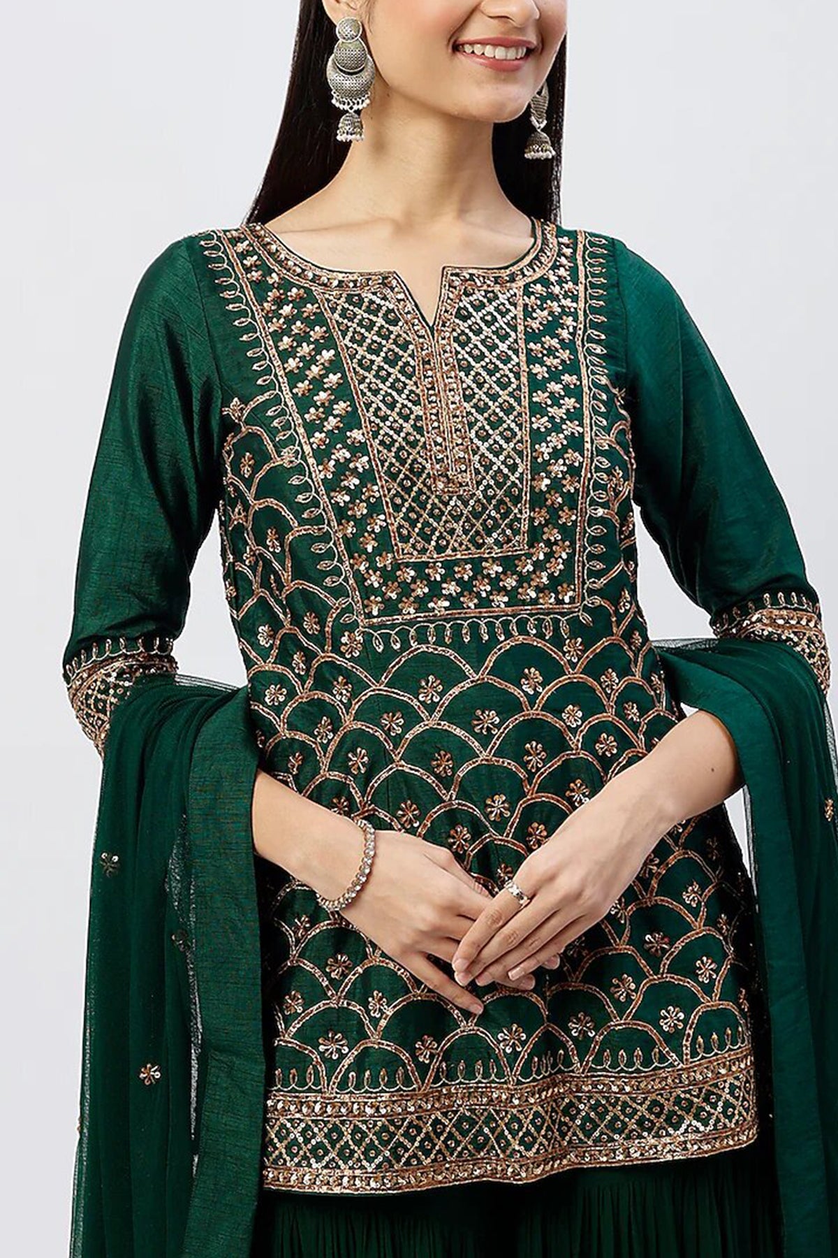 Bottle Green Kurta Set