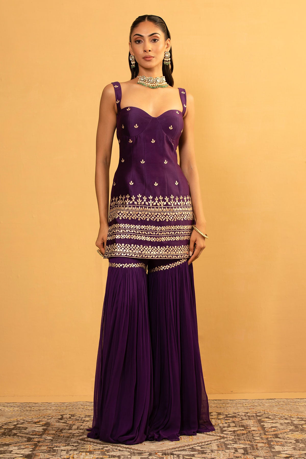 PURPLE SHARARA SET