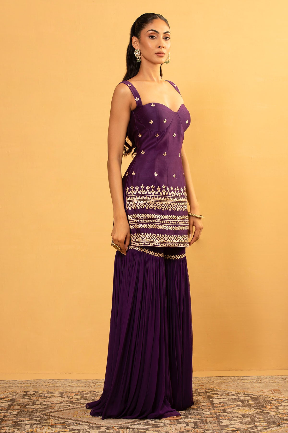 PURPLE SHARARA SET