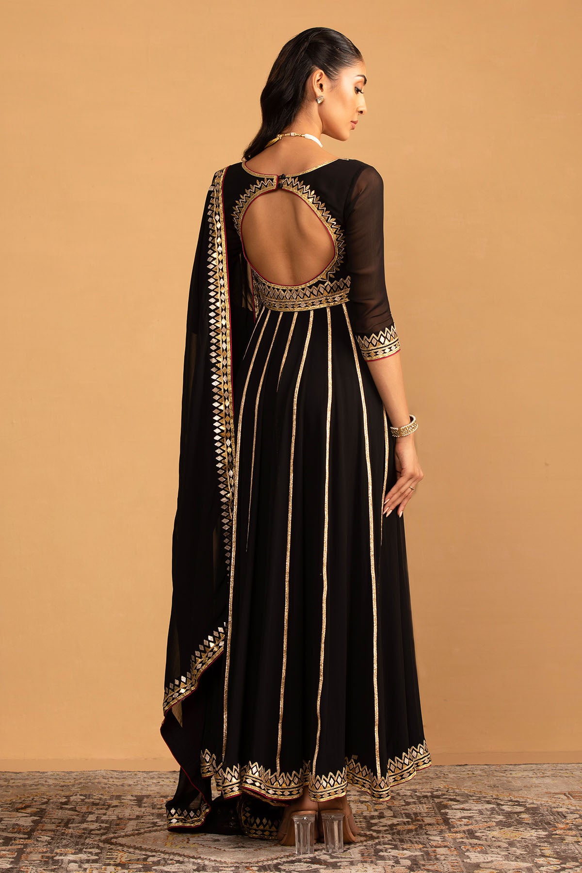 BLACK ANARKALI SET