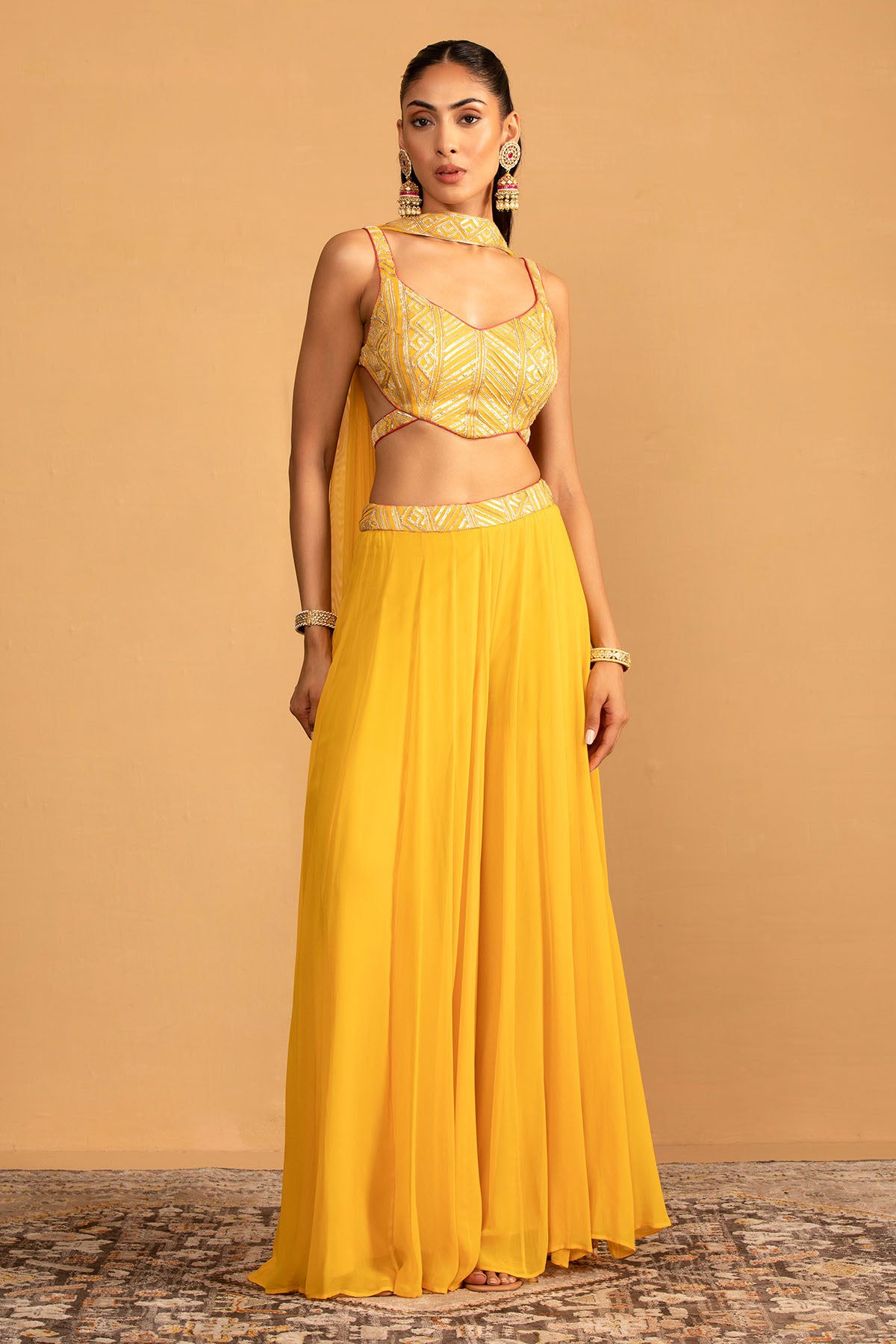 YELLOW PALAZZO SET