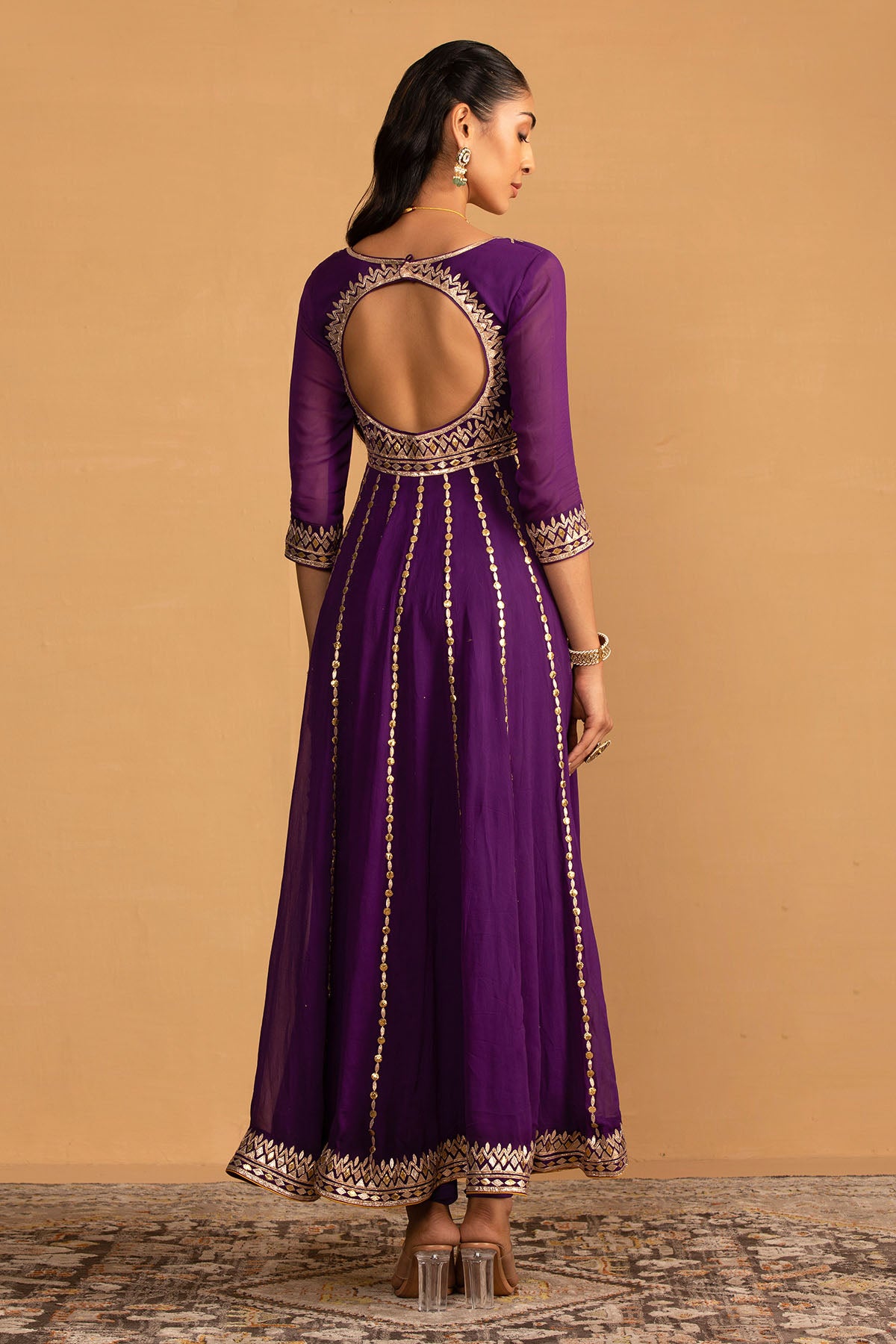PURPLE ANARKALI SET