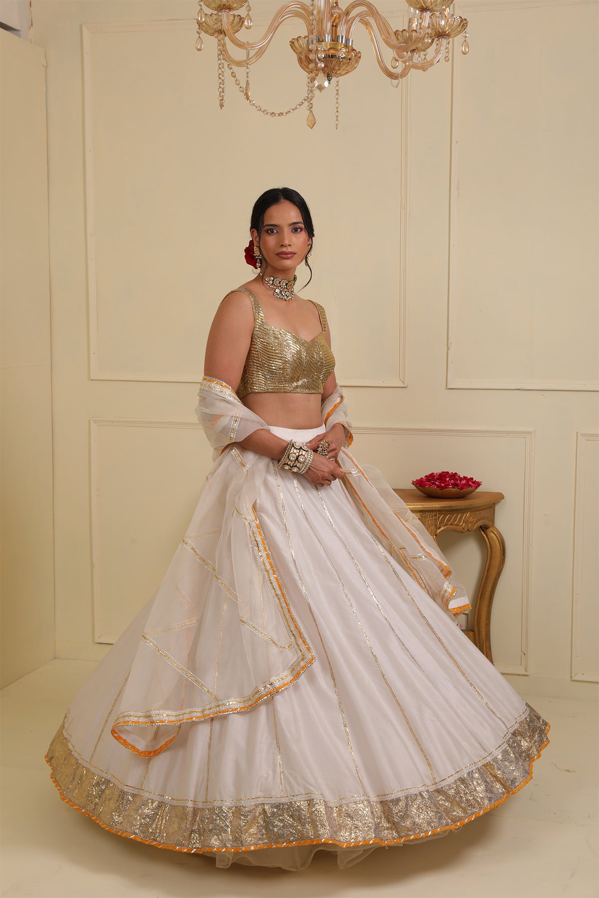 Off white lehenga set