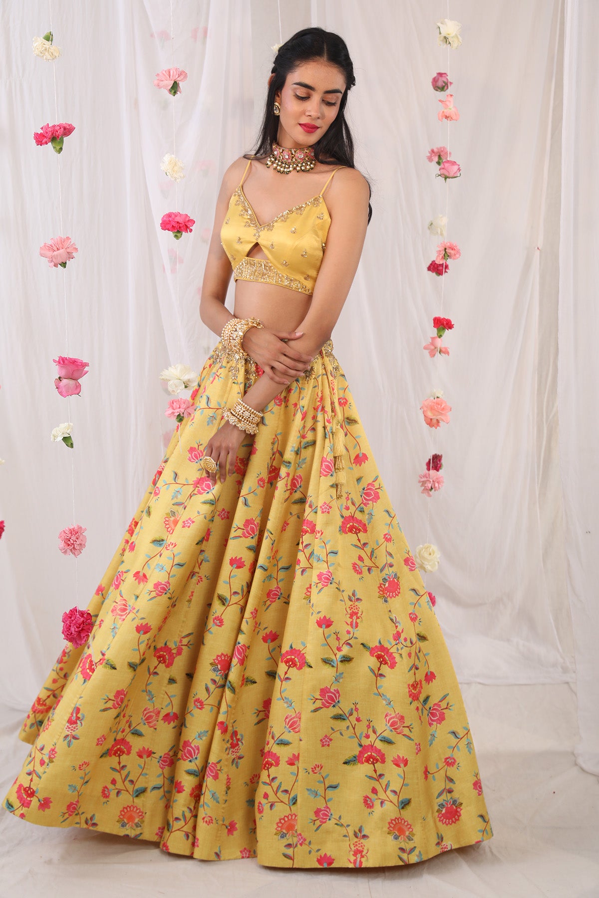 Musturd Lehenga set