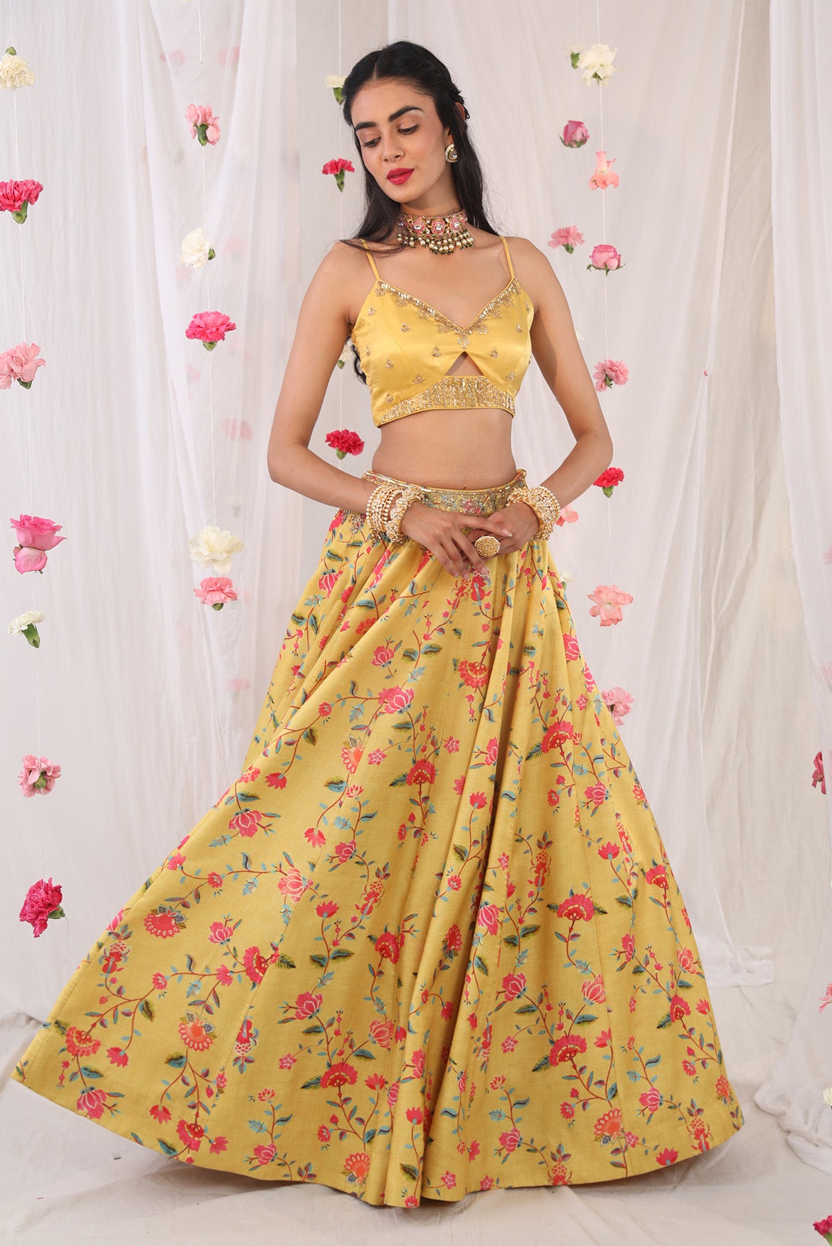 Musturd Lehenga set