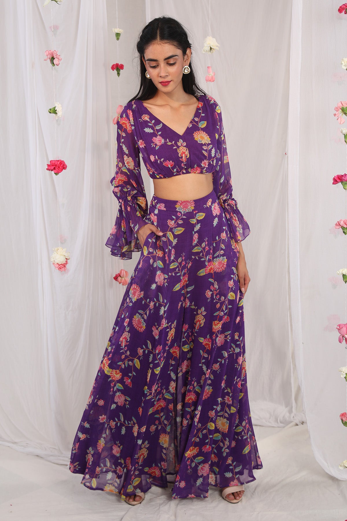 Purple pant & top set
