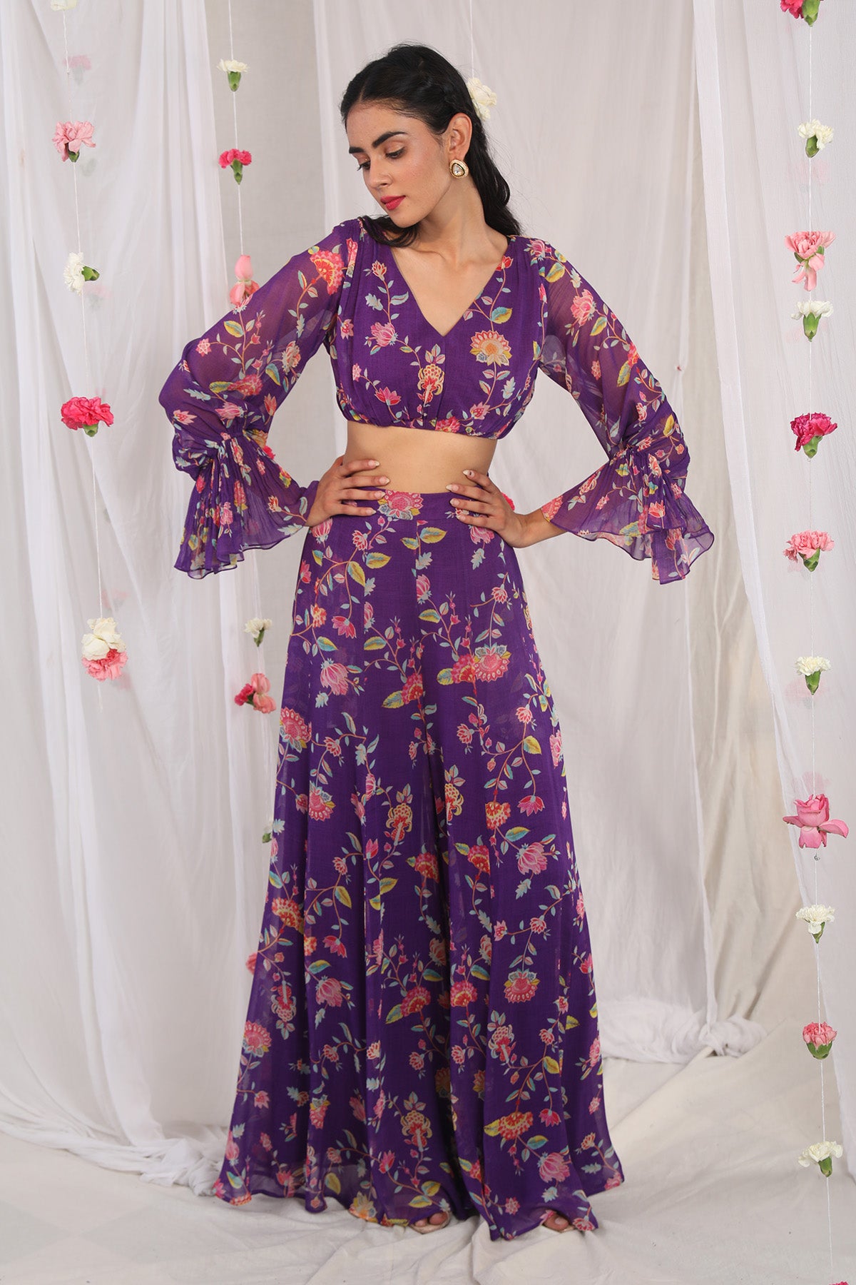 Purple pant & top set
