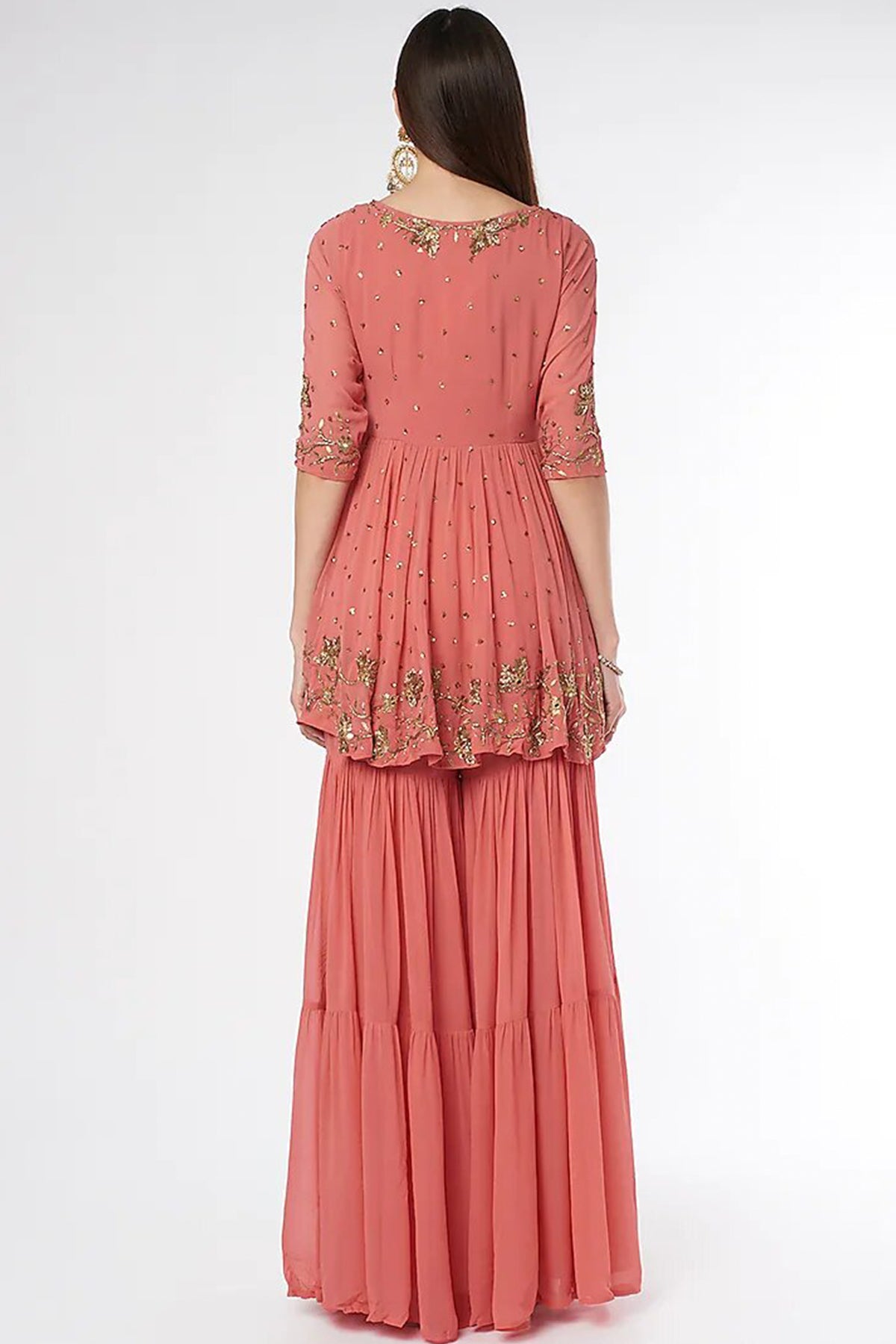 Peplum Kurta with Sharara