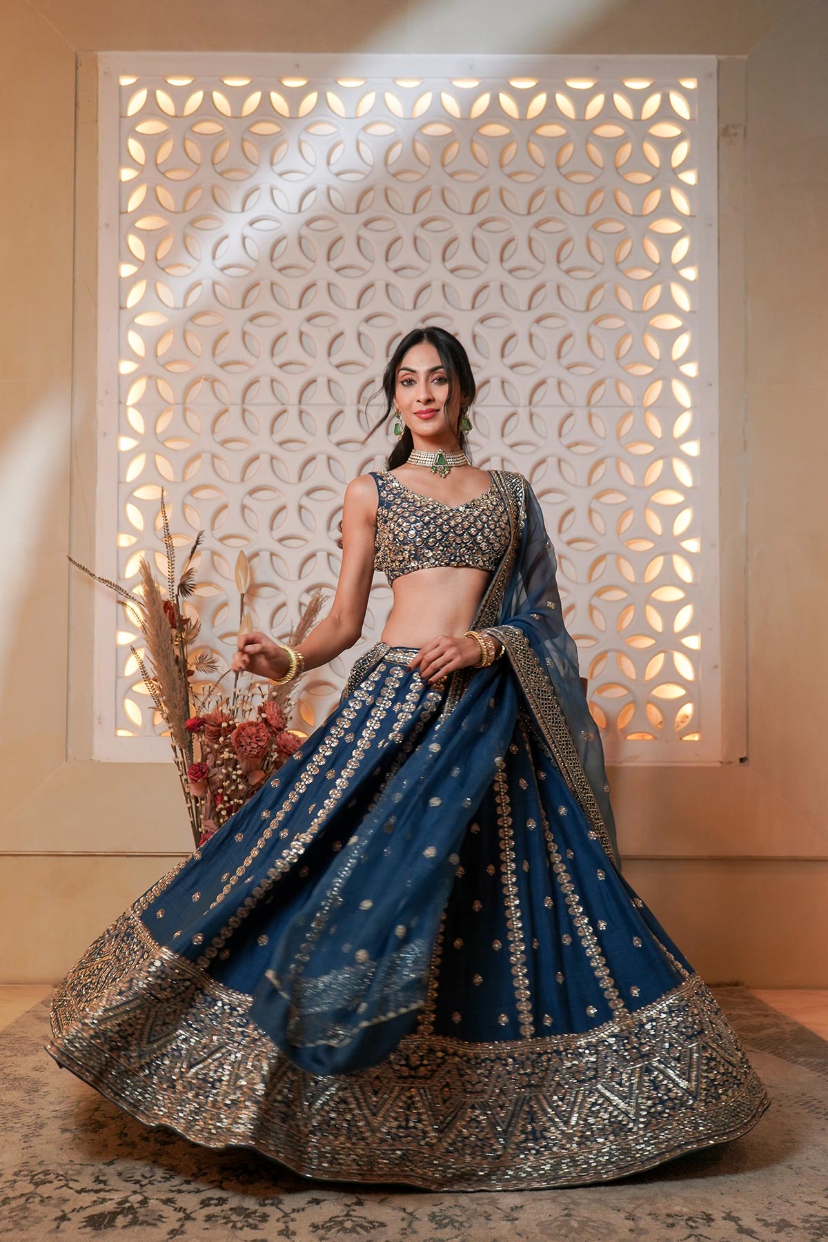 Blue Lehenga Set