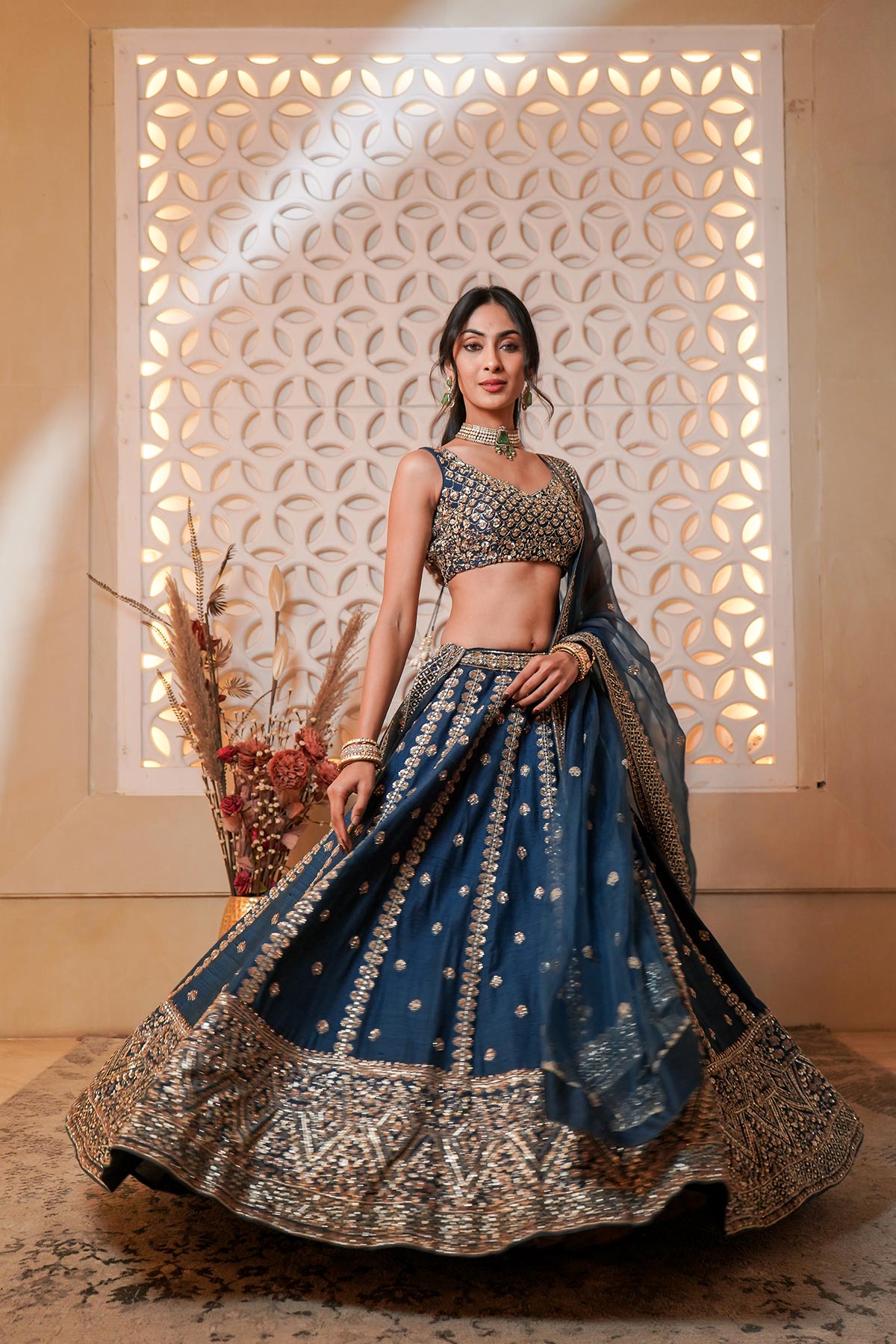 Blue Lehenga Set
