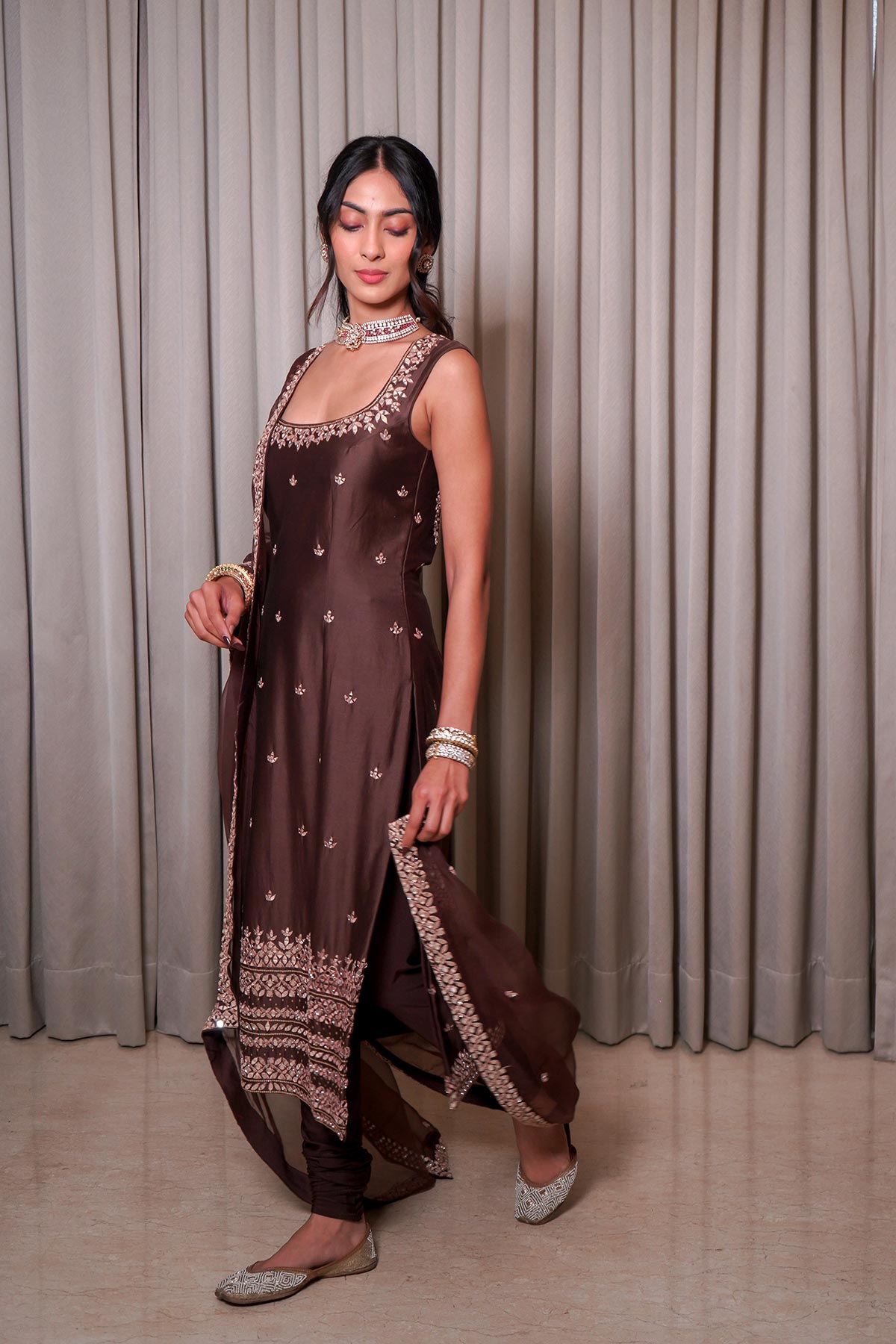 Brown Kurta Set