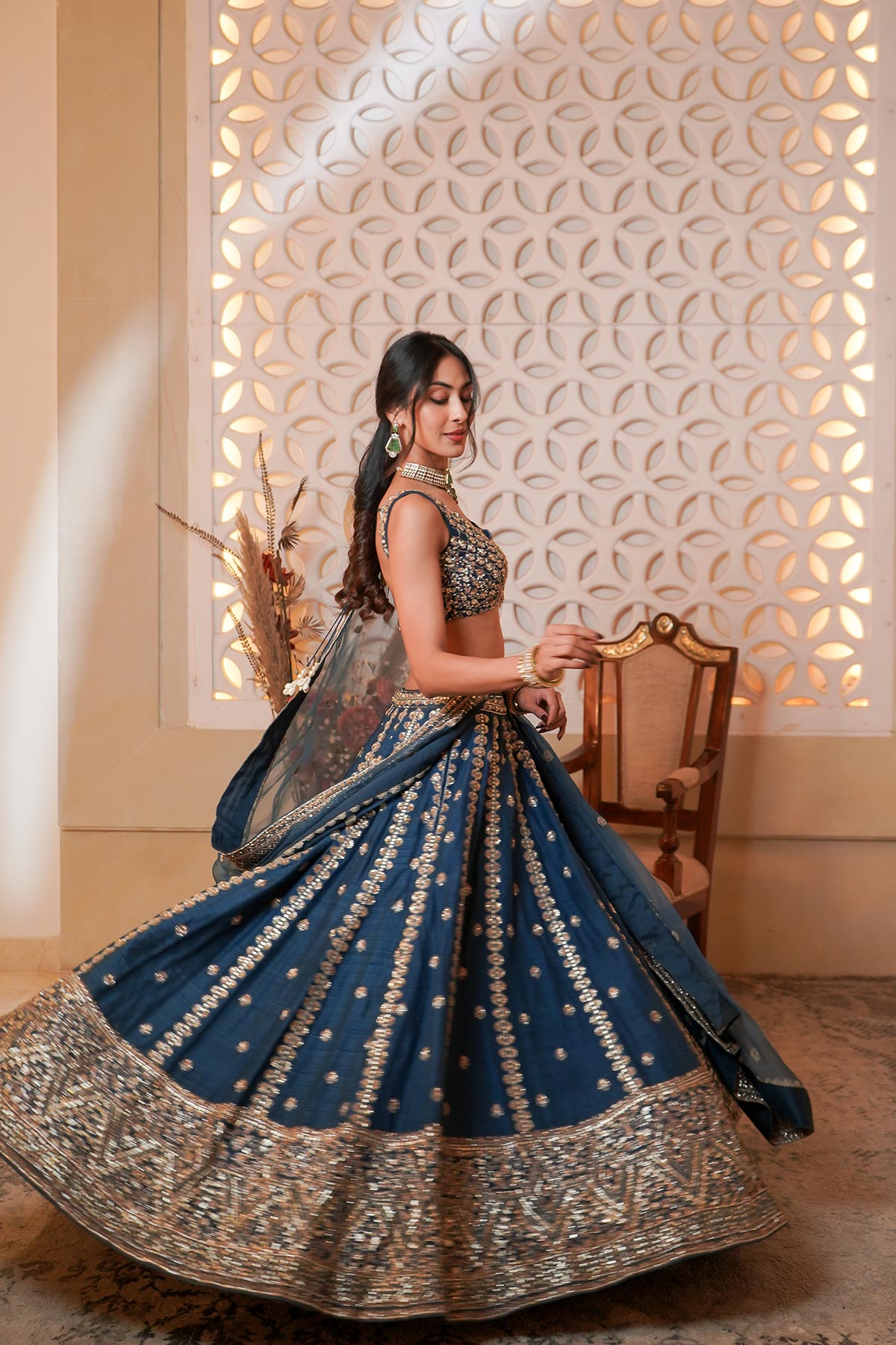 Blue Lehenga Set