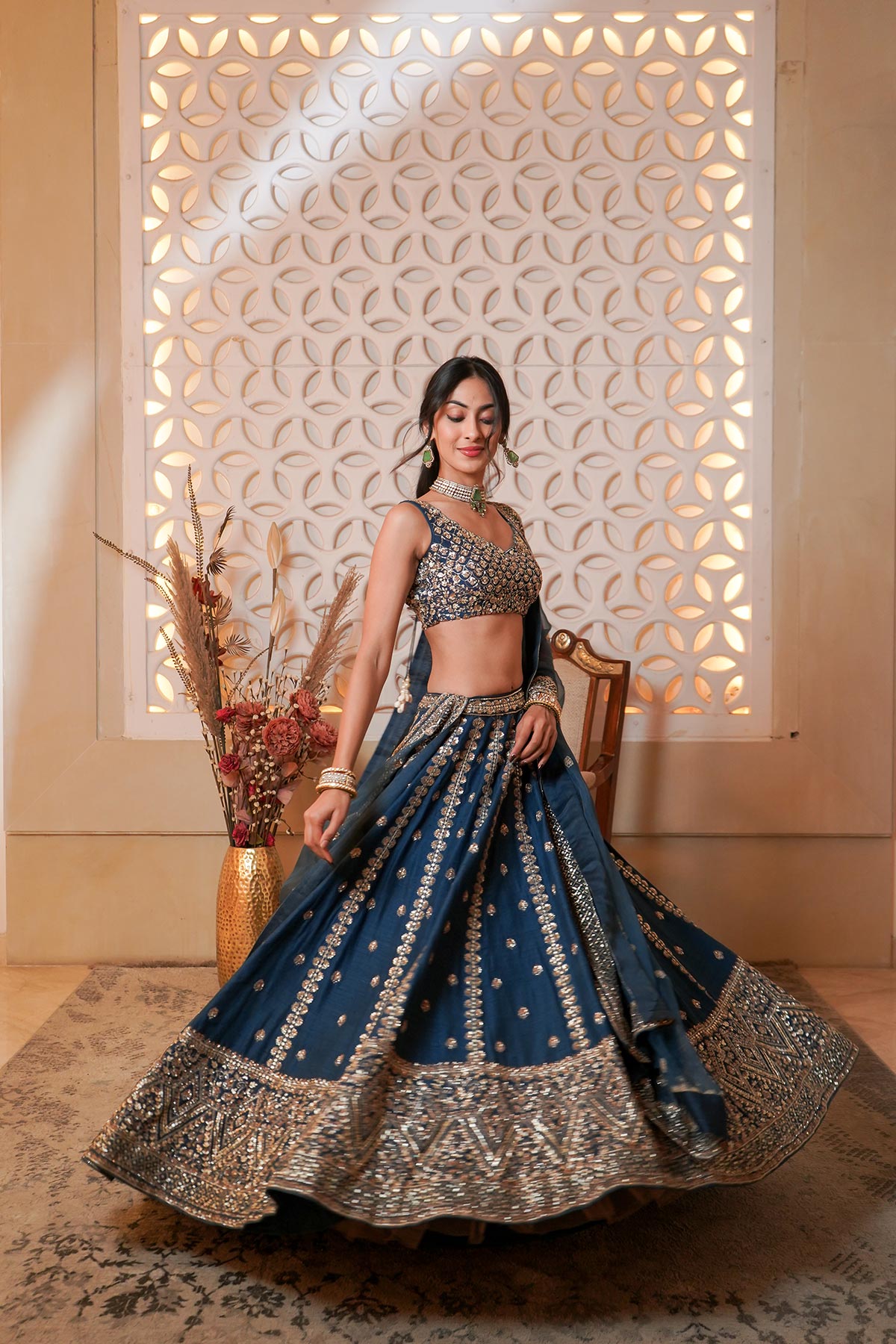 Blue Lehenga Set
