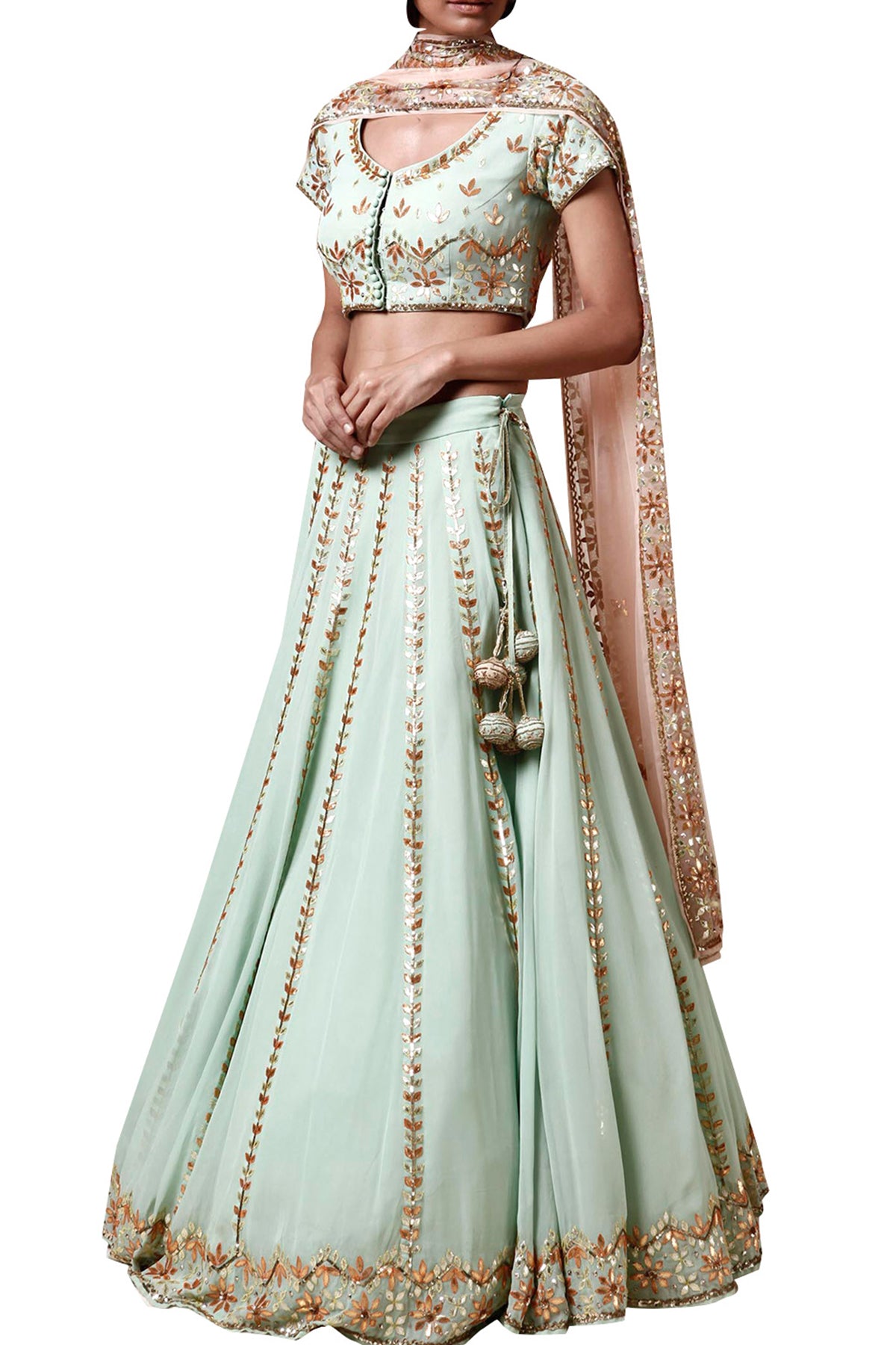 Mint Lehenga set