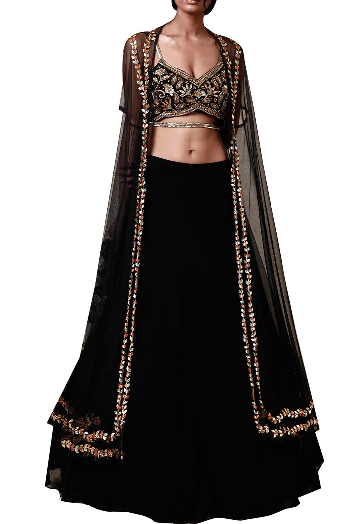 Black cape set