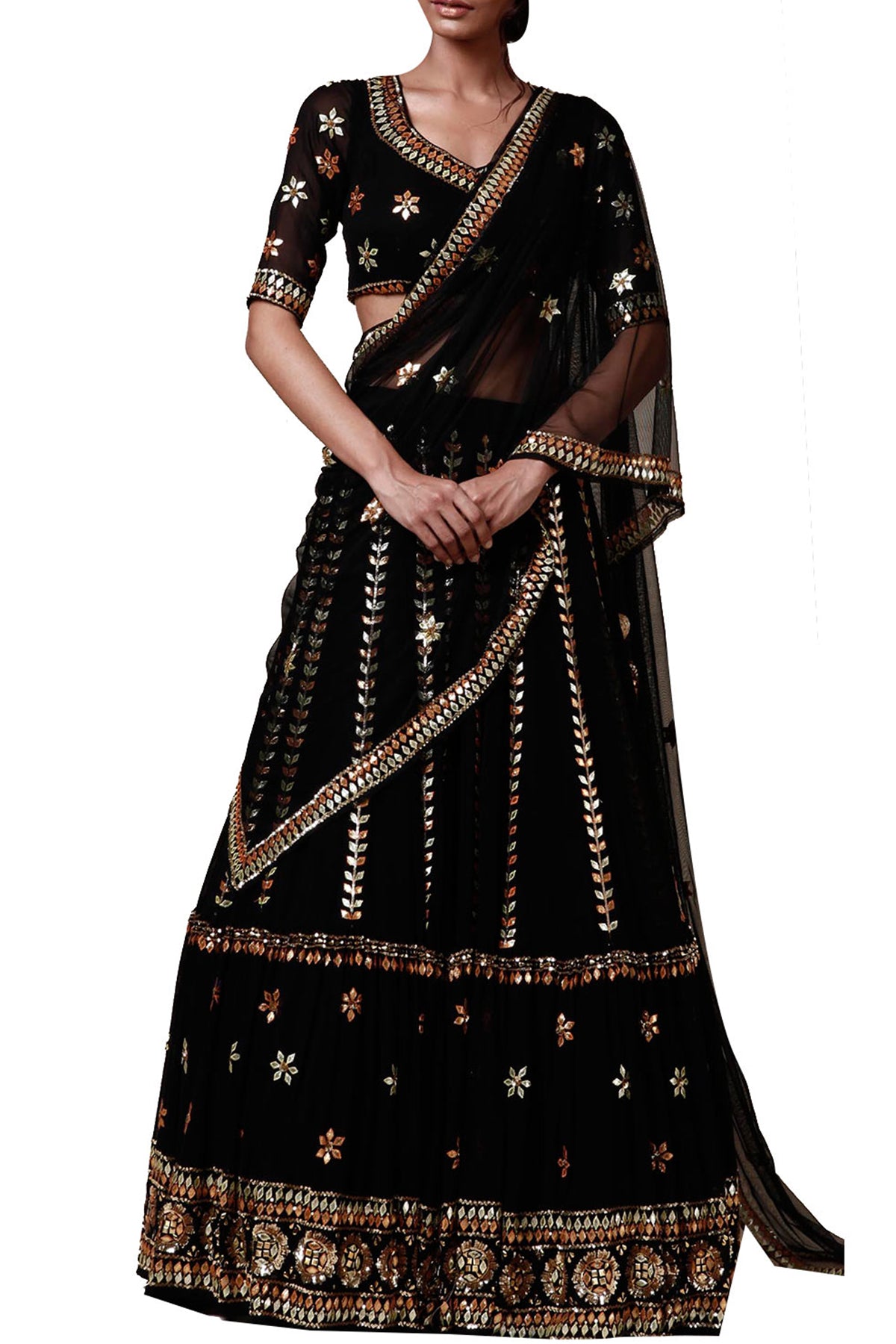 Black  Lehenga set