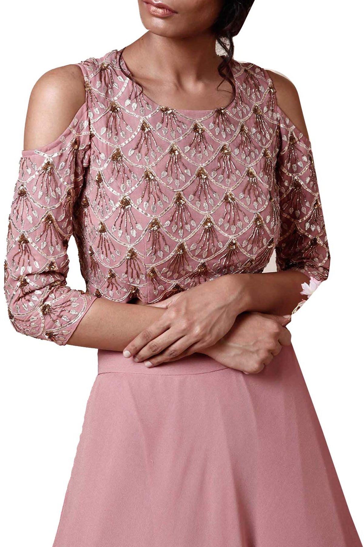 Onion pink Crop top set