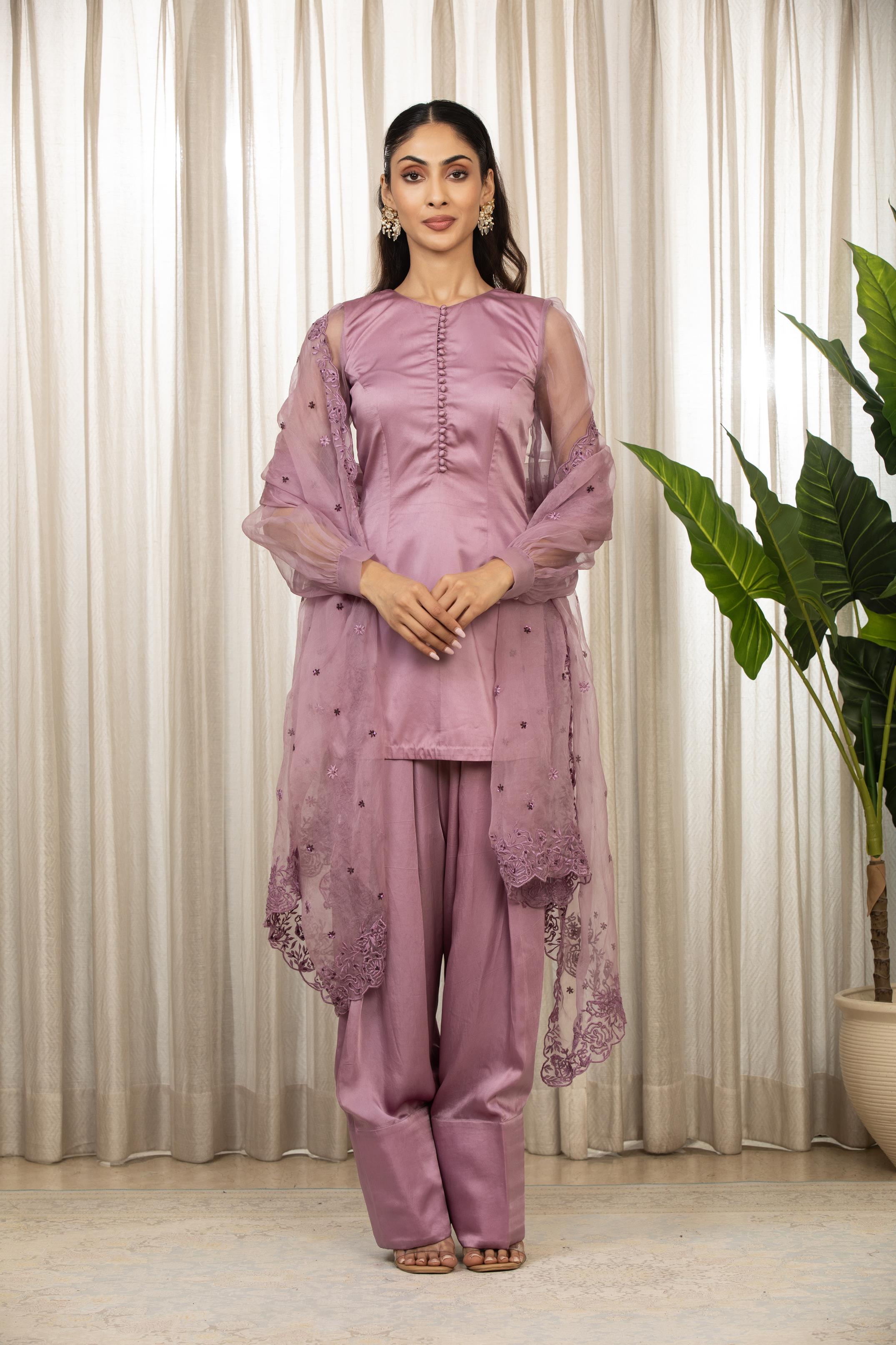 Lavender Kurta Set