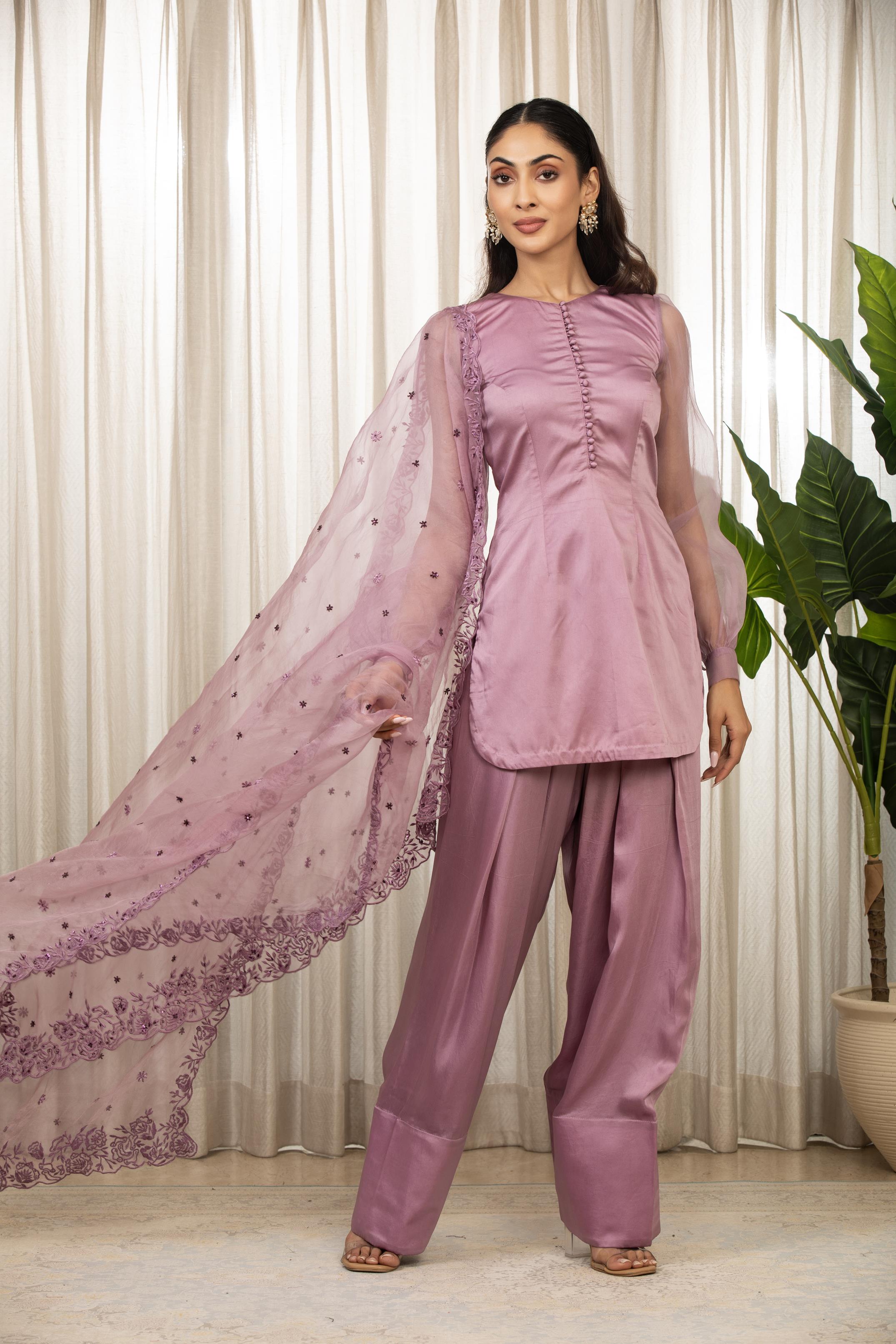 Lavender Kurta Set