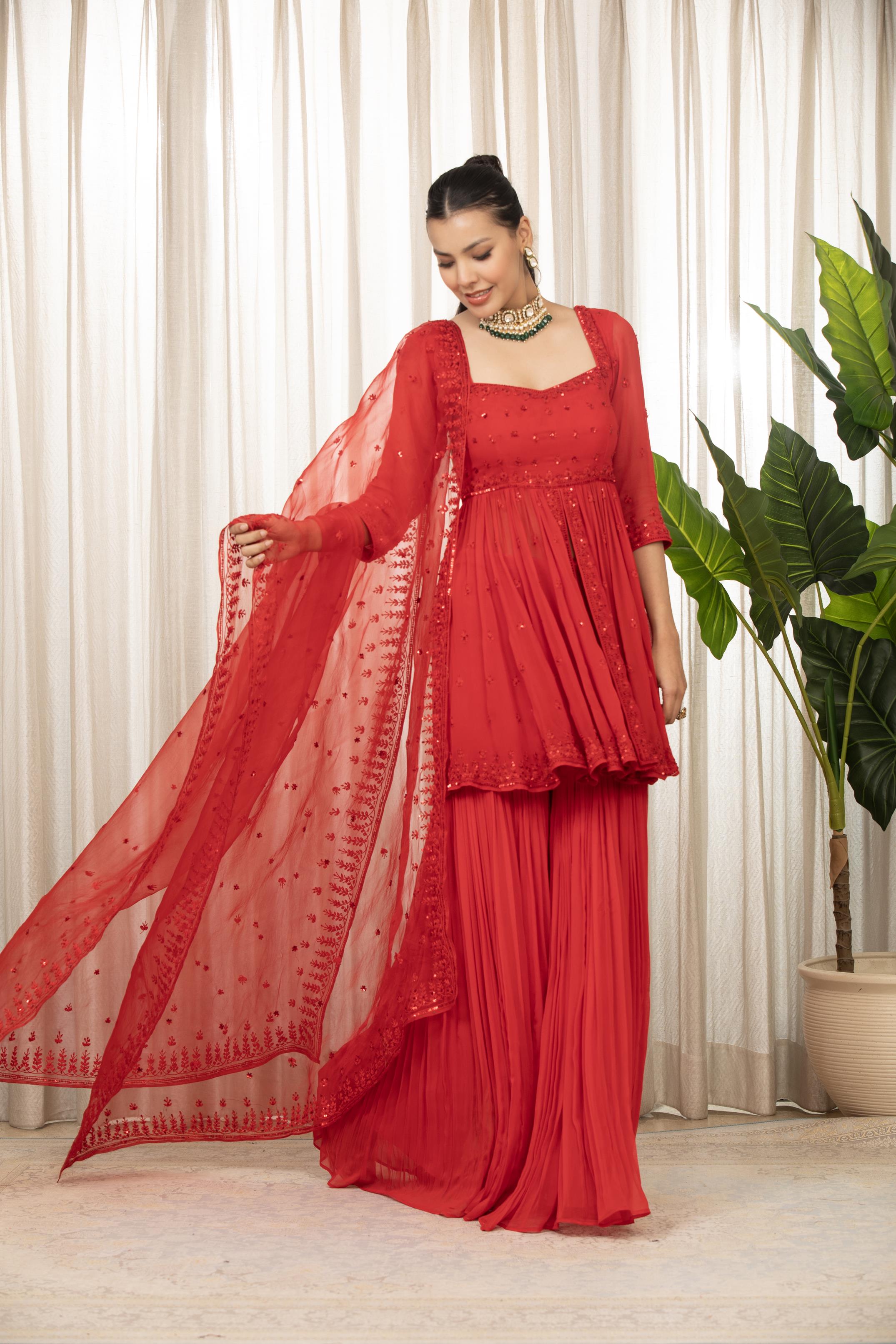 Lal Sharara Set