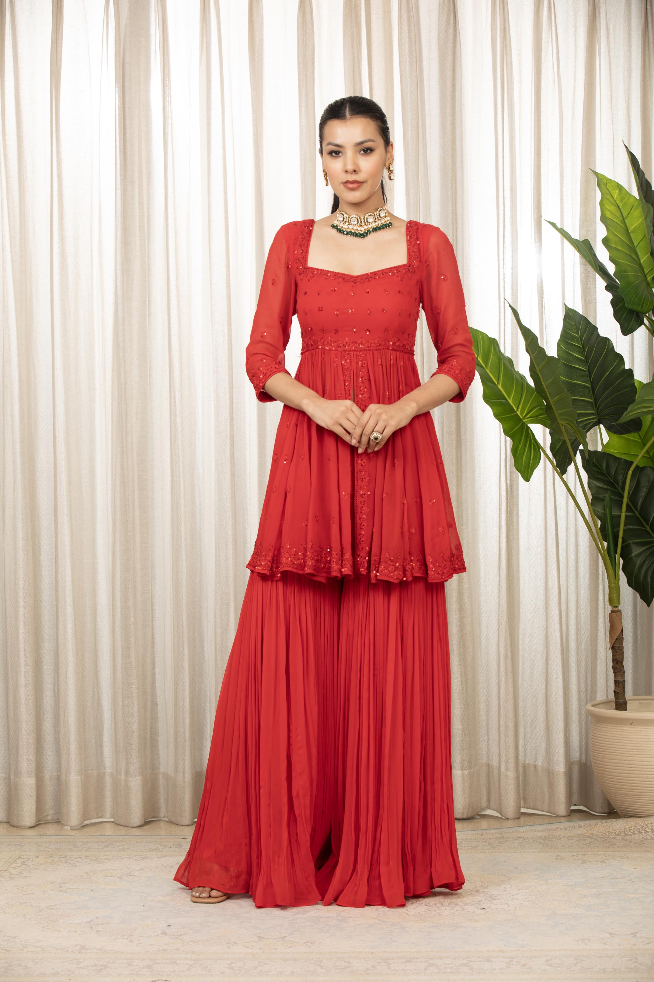 Lal Sharara Set