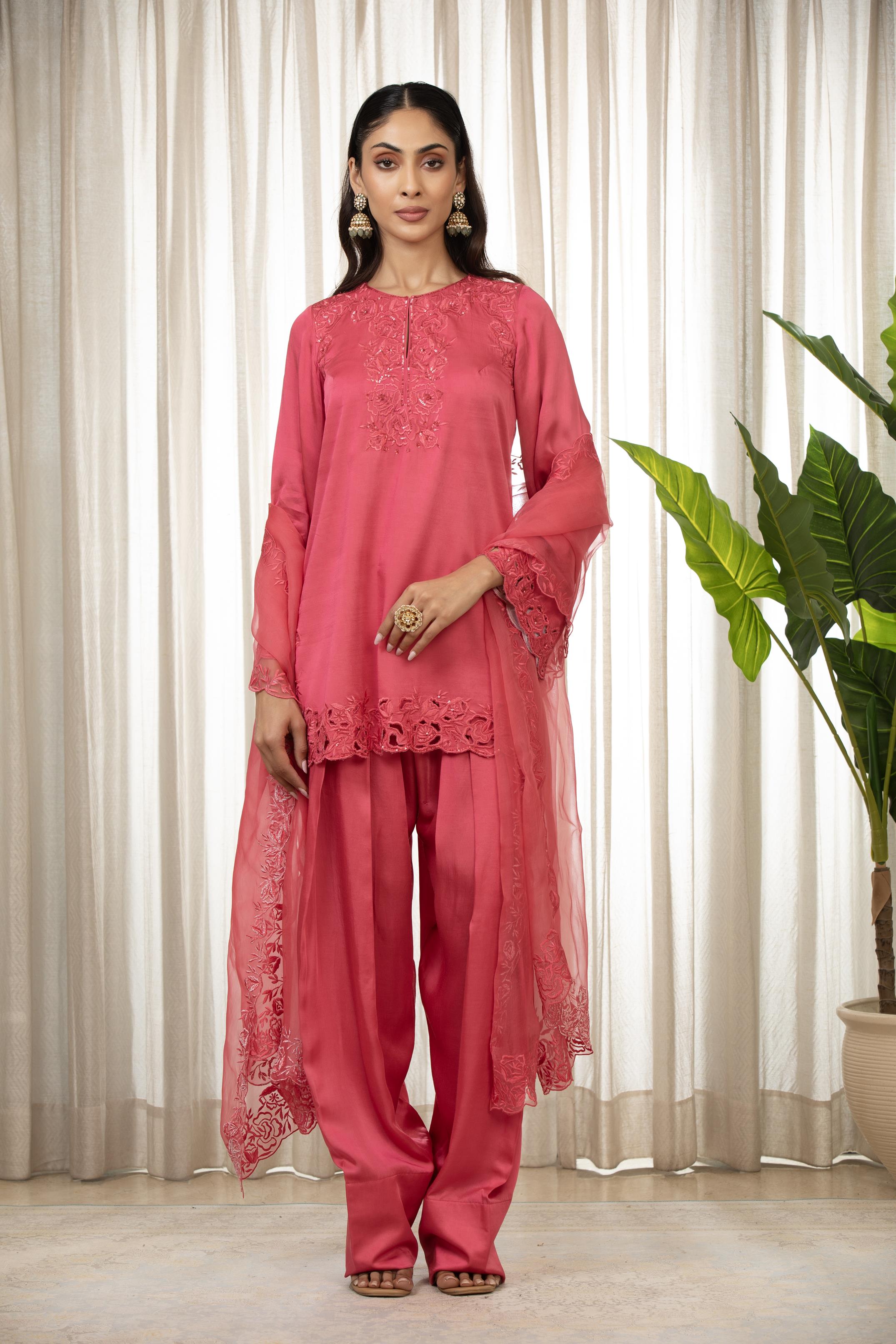 Kashmiri Pink Richa Set