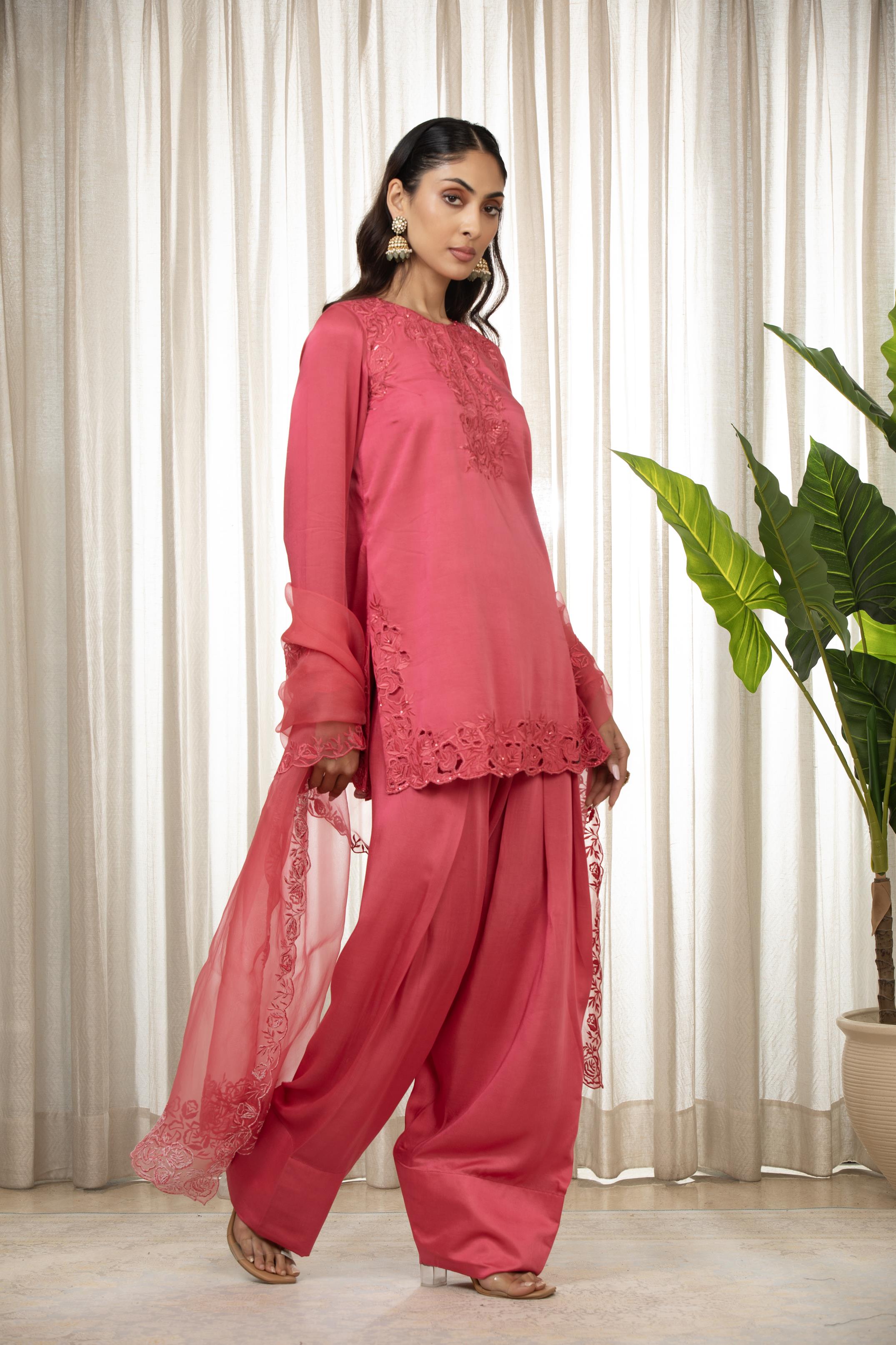 Kashmiri Pink Richa Set