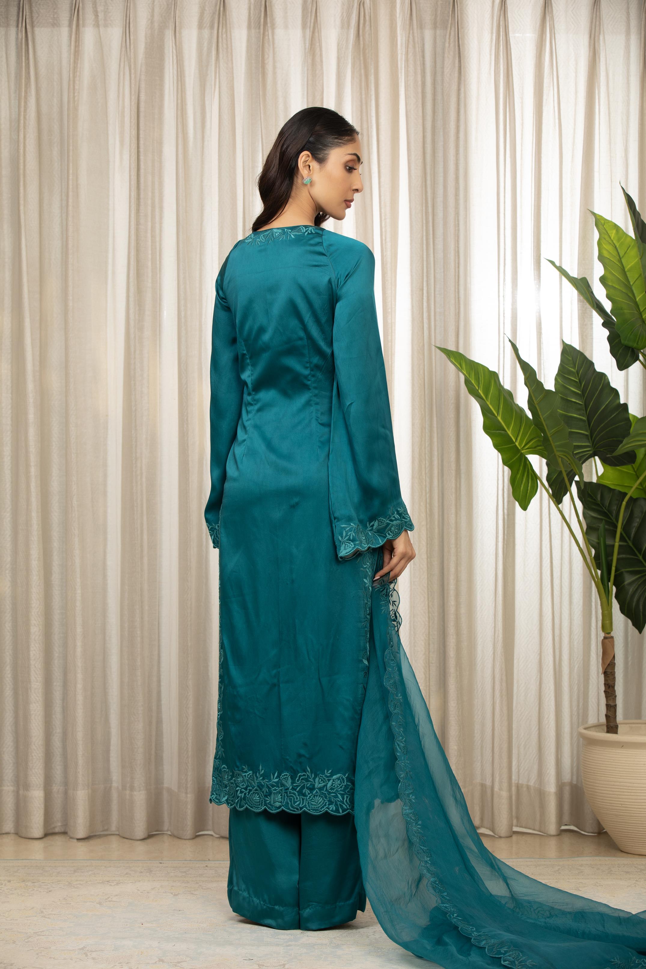 Teal Richa Long Set