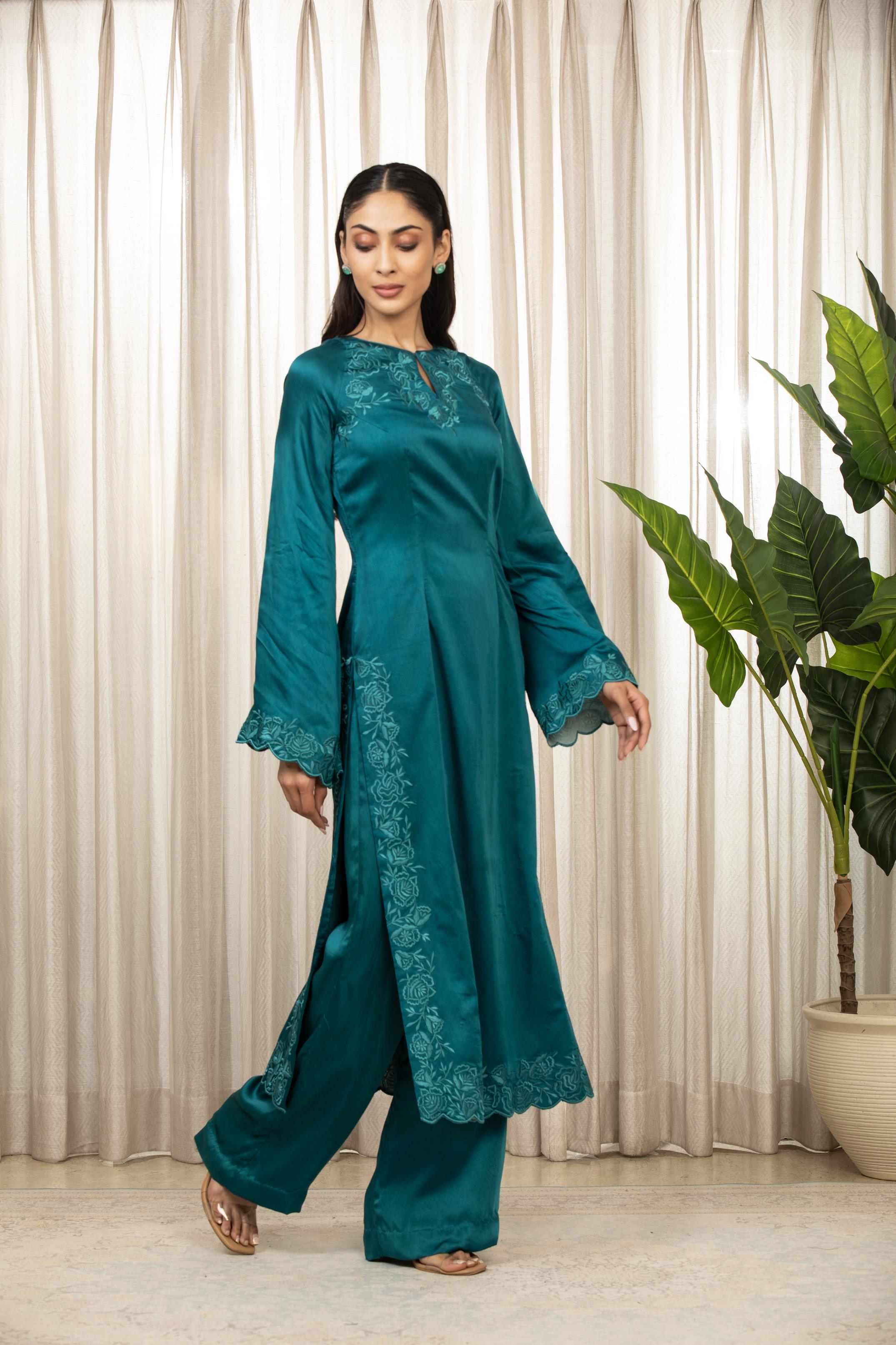 Teal Richa Long Set