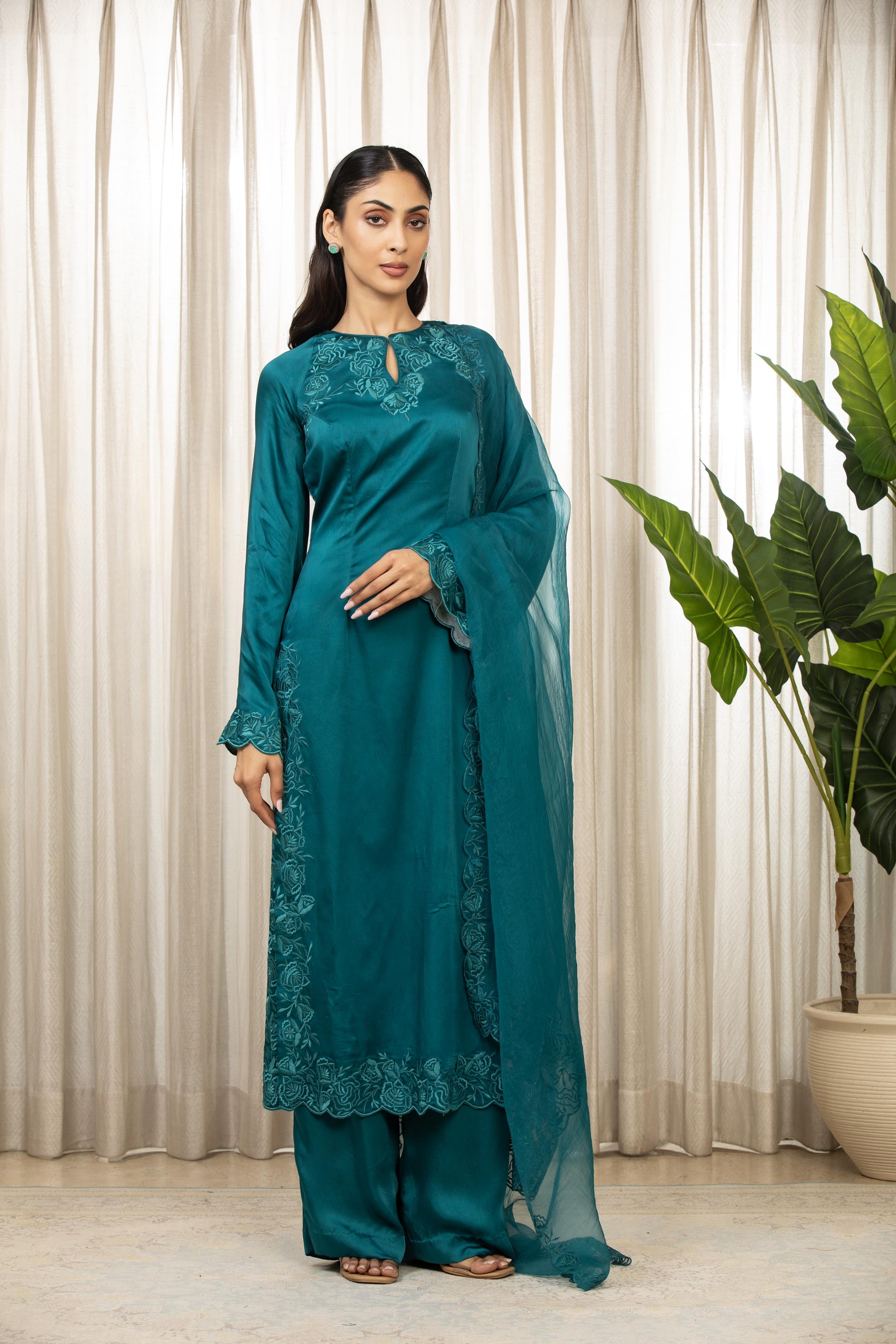 Teal Richa Long Set