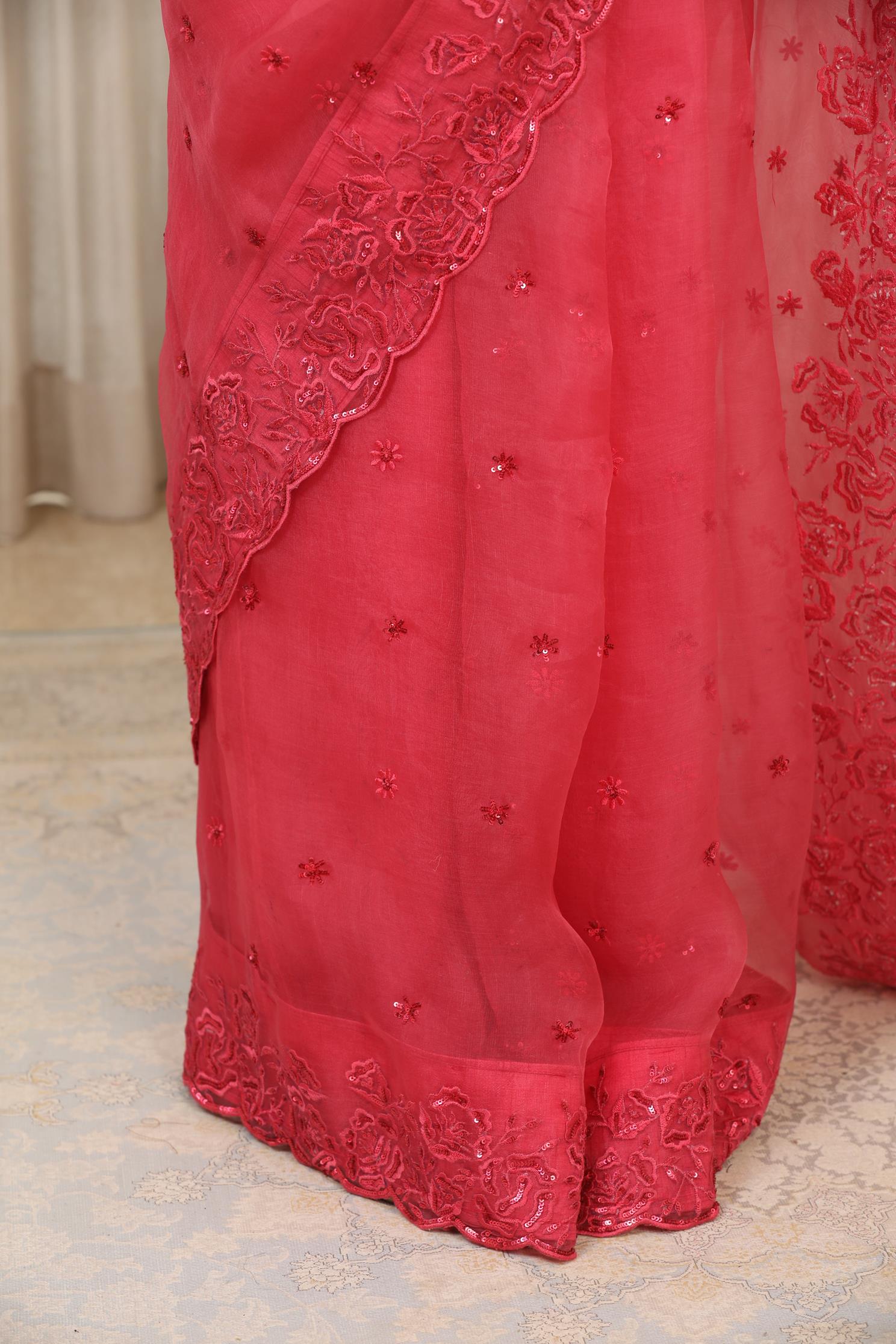 Pink Nyra Saree Set