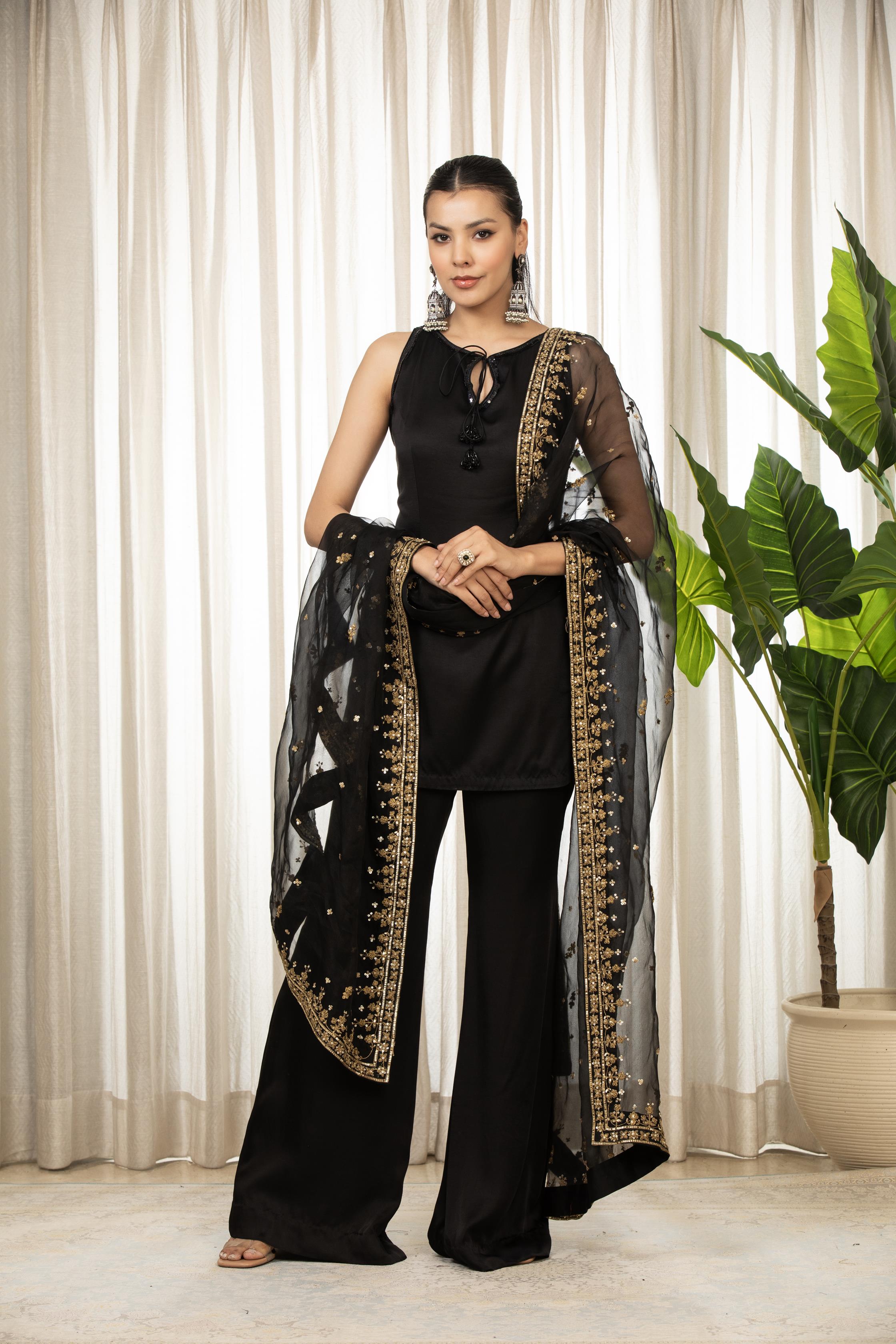 Siyah Salwaar Set