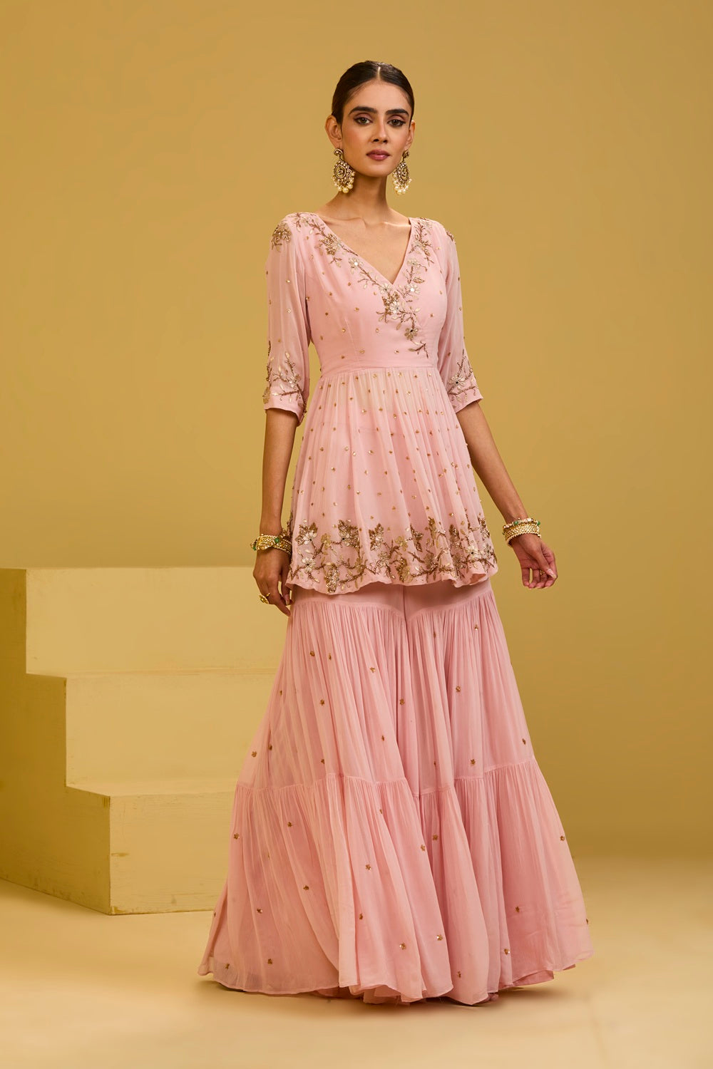 Baby Pink Sharara Set