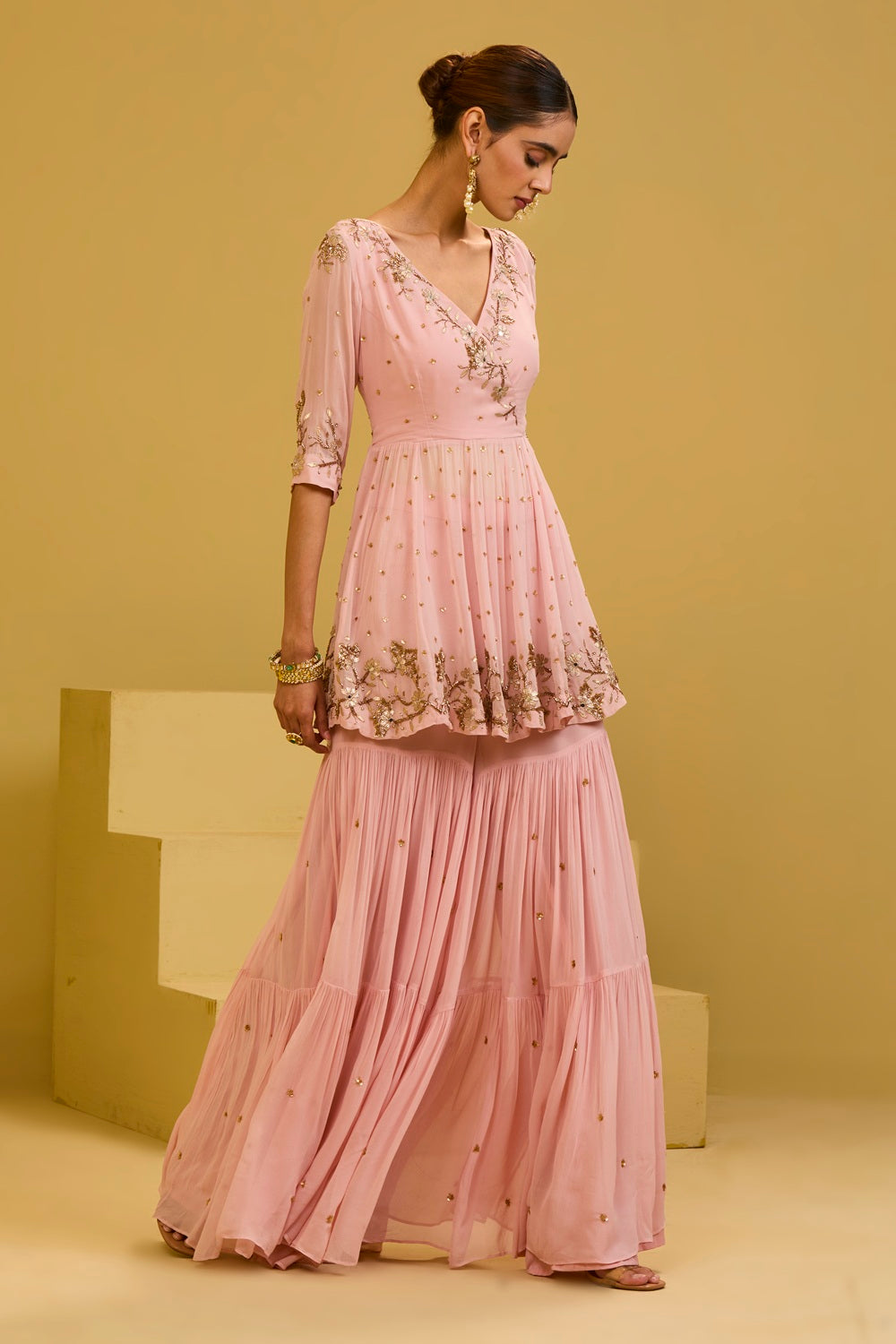 Baby Pink Sharara Set
