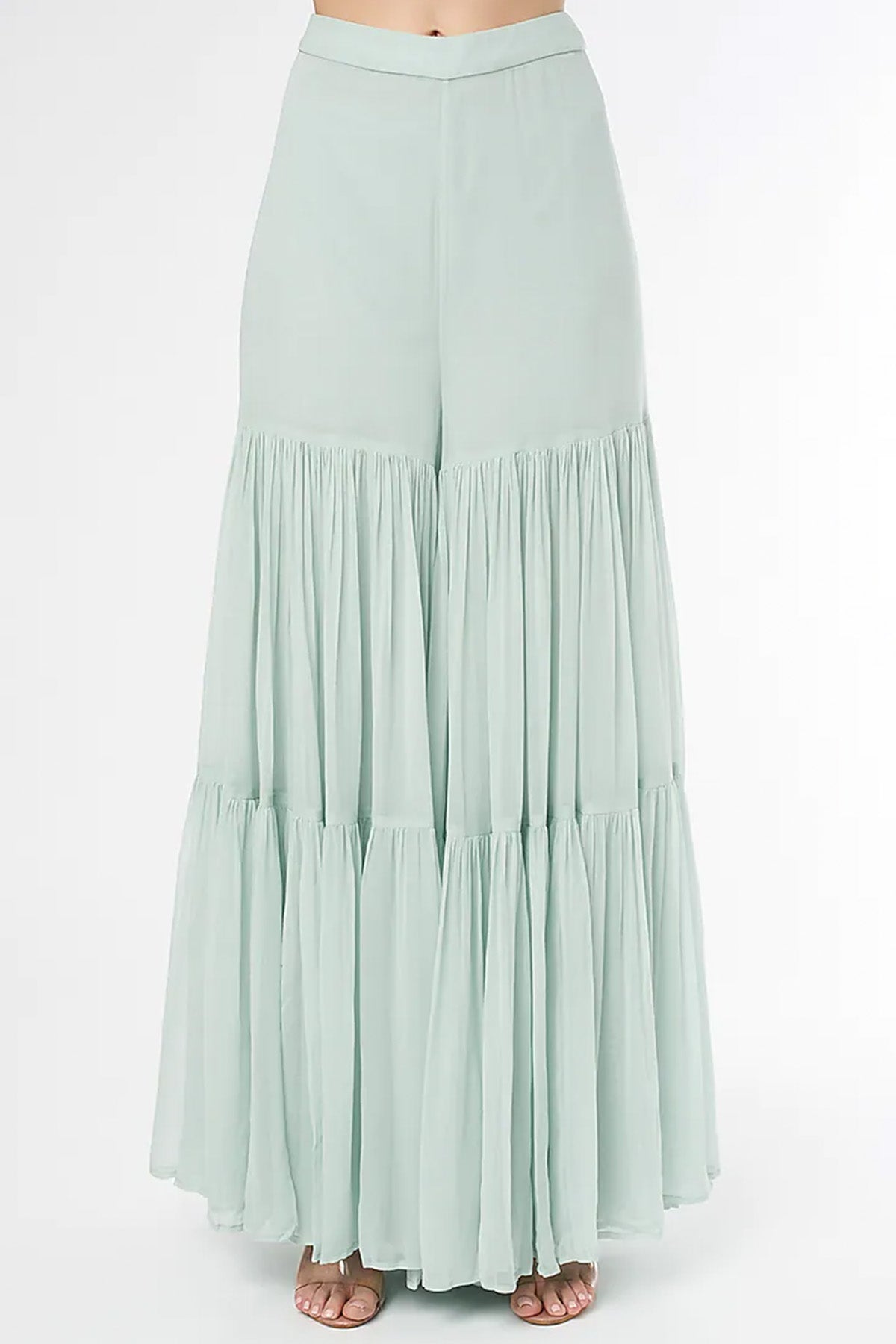 Ice blue sharara set