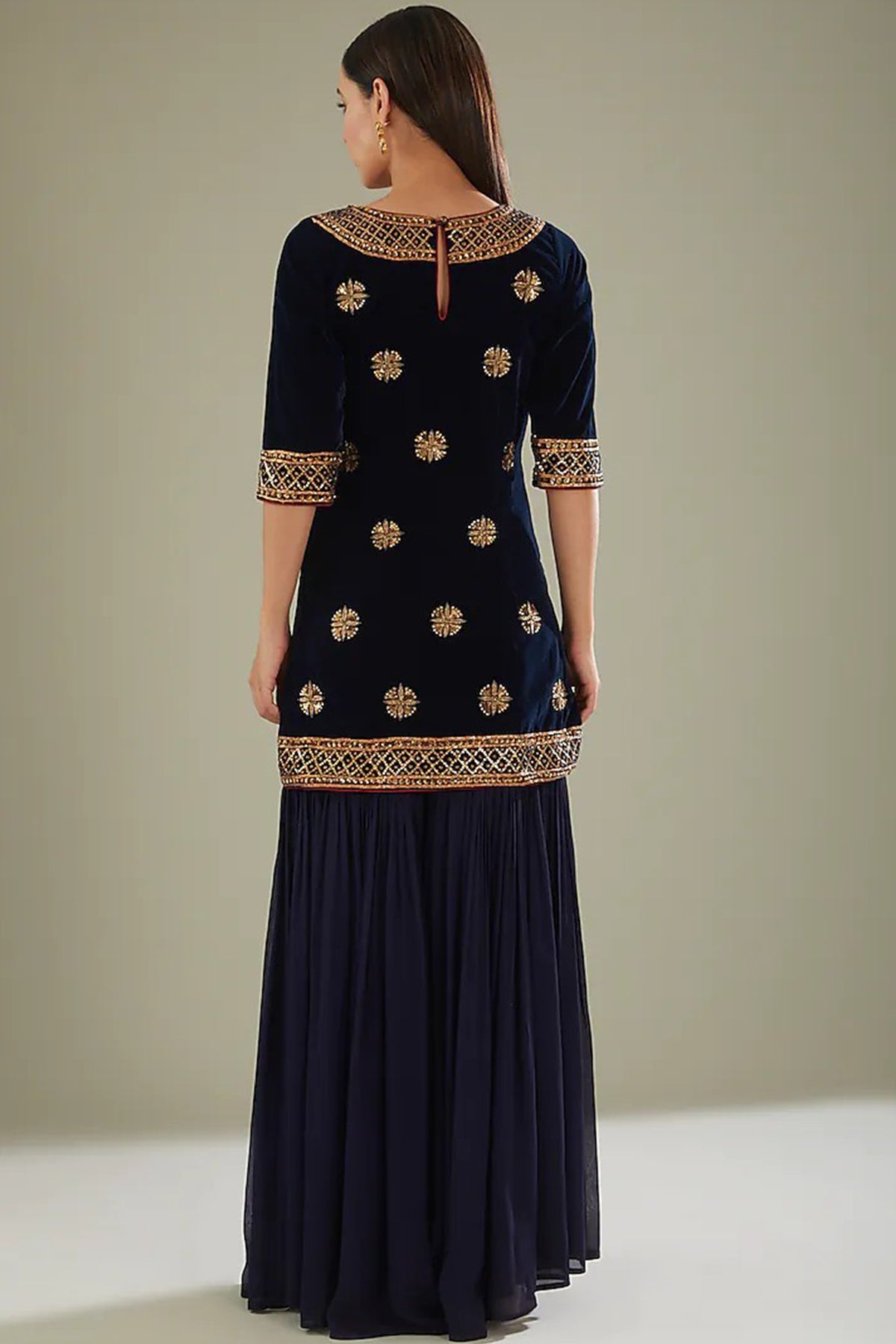 blue sharara set