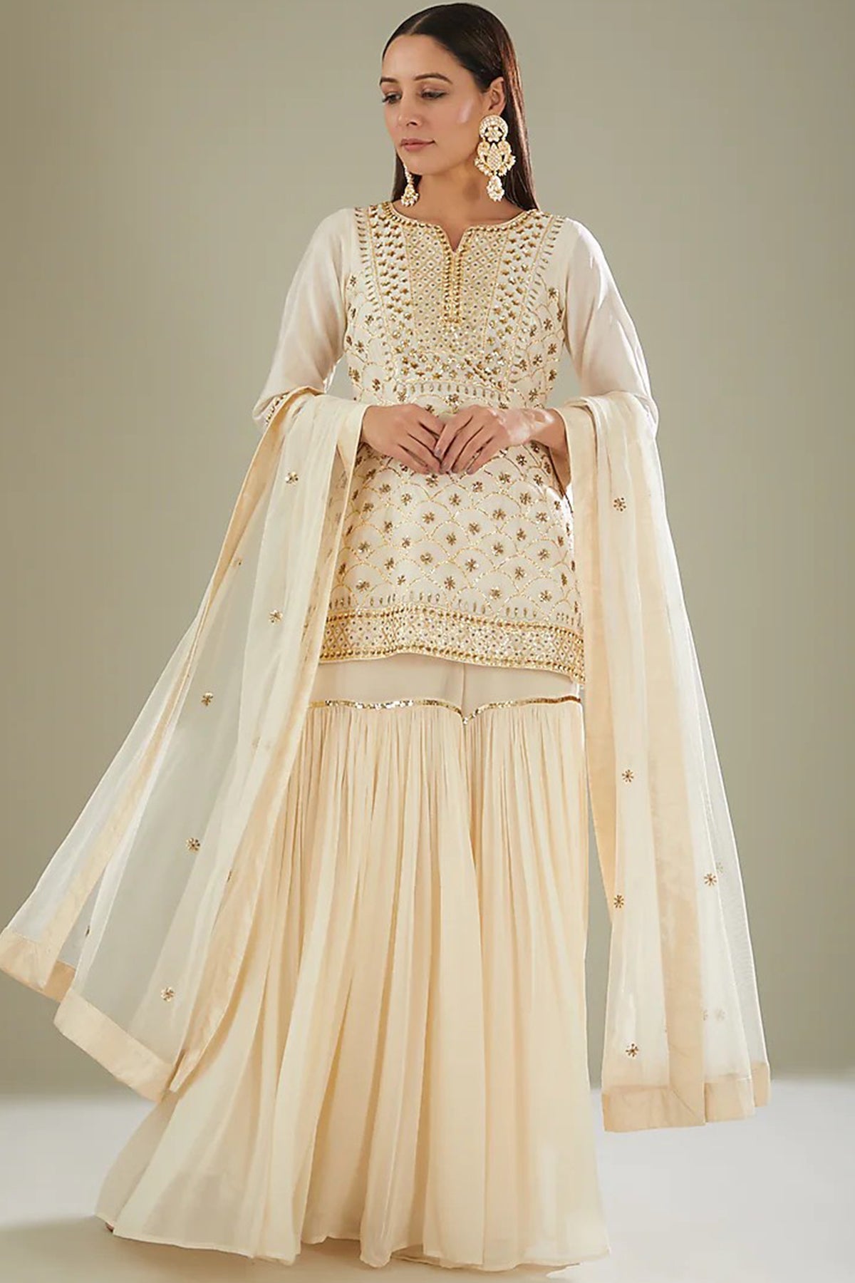 off white sharara set