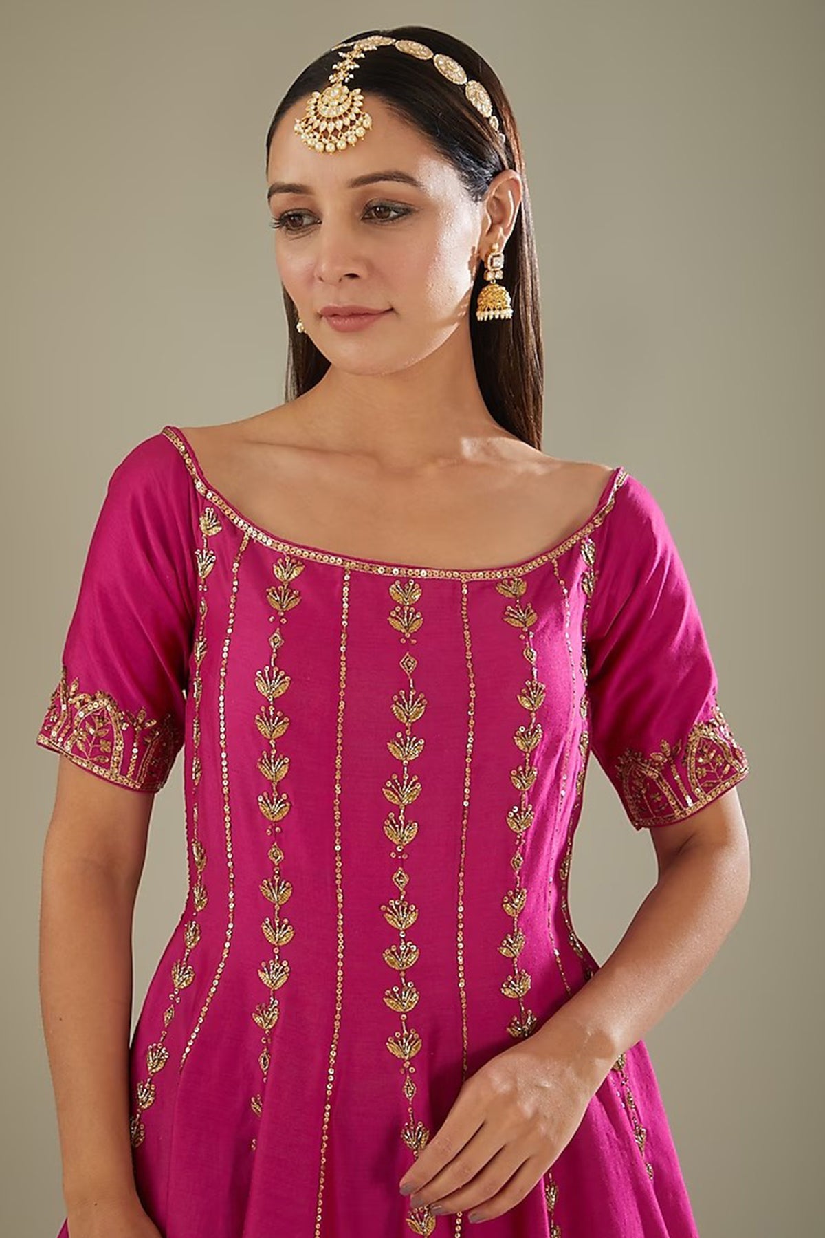 hot pink peplum set