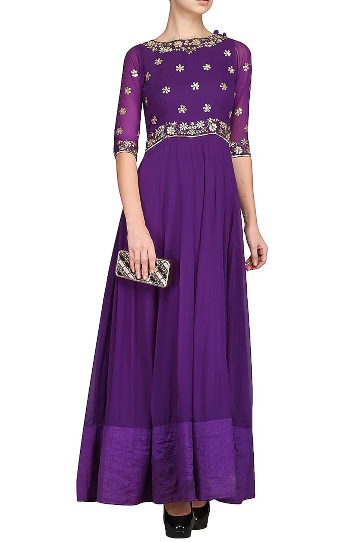 Dark Purple Anarkali