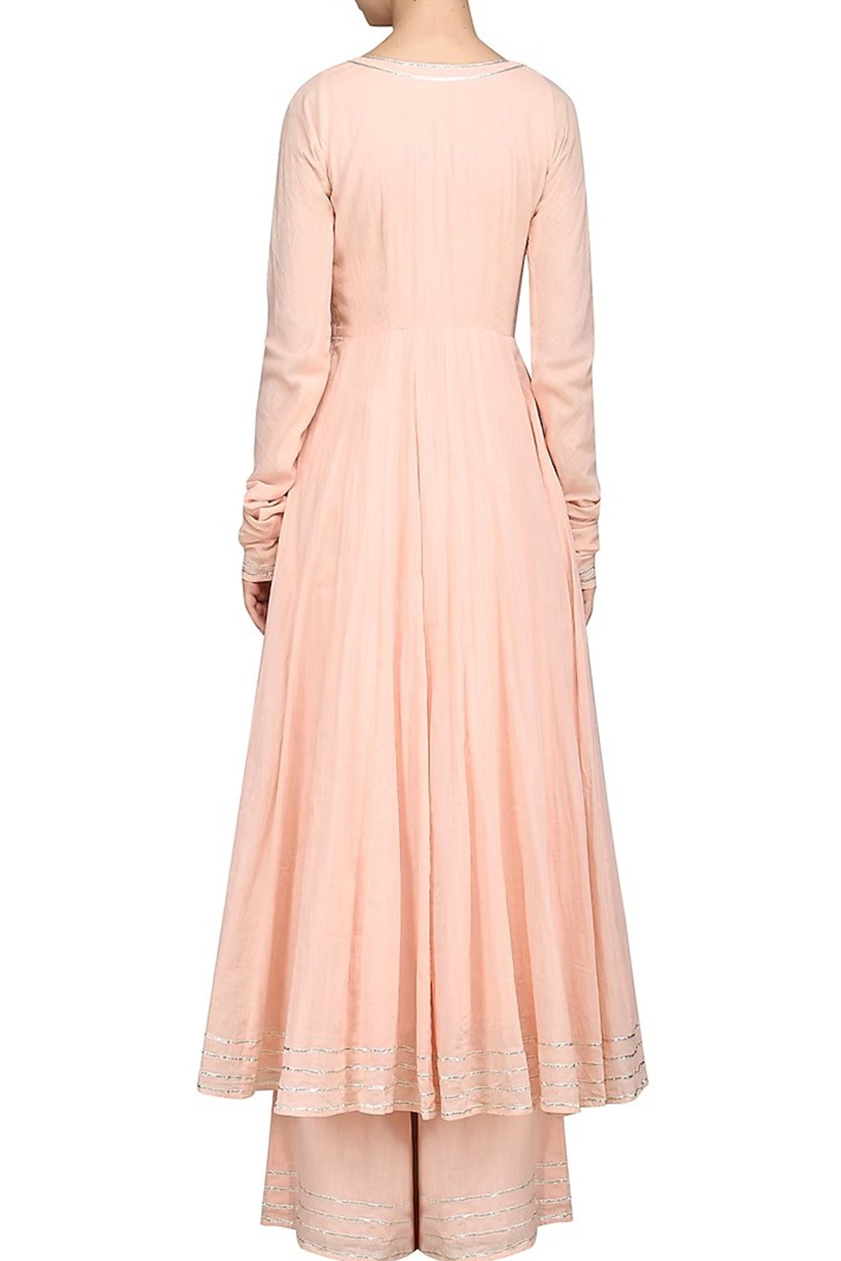 Baby pink anarkali  set