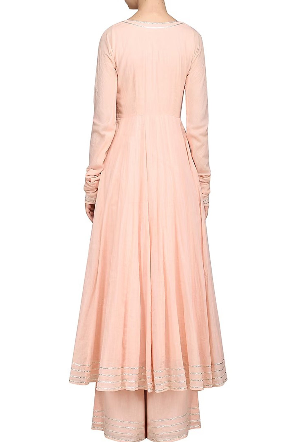 Baby pink anarkali set