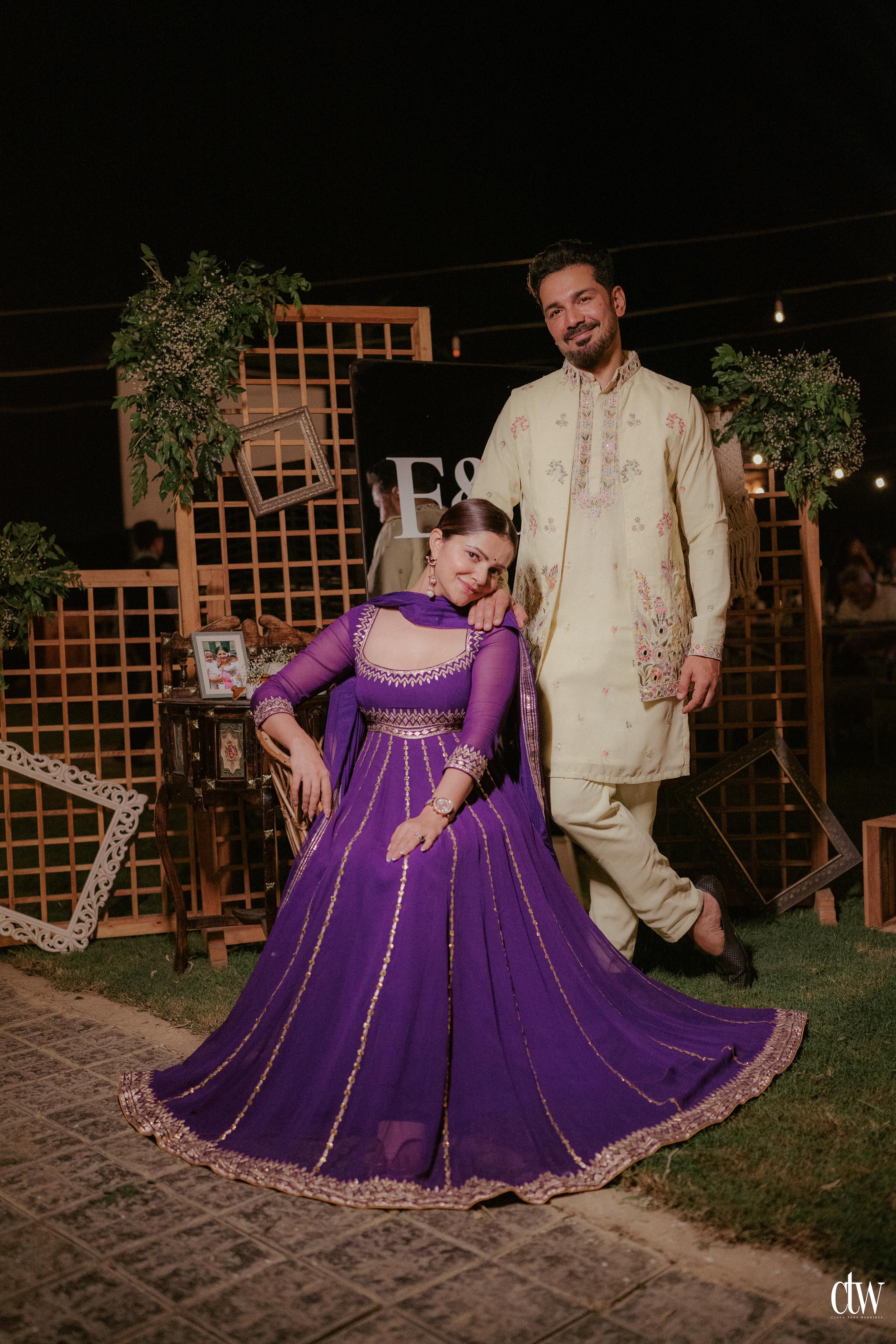PURPLE ANARKALI SET