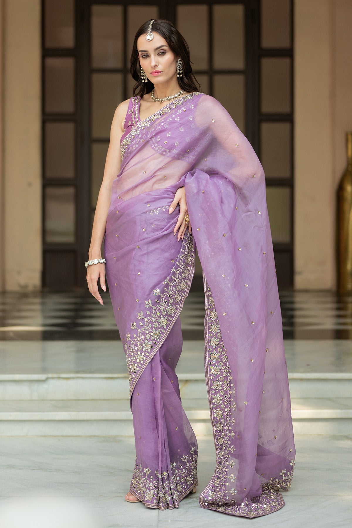 Lavender saree