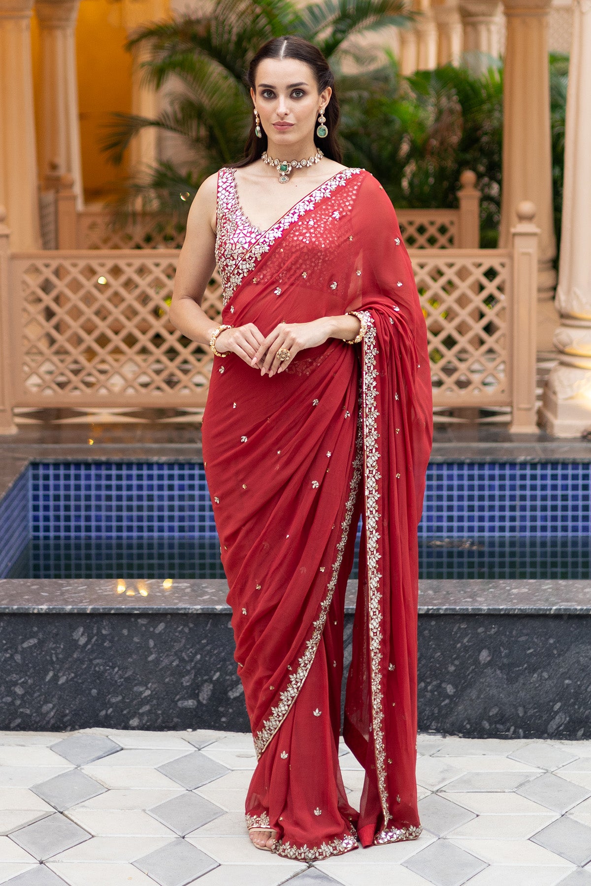 Gajjri saree set