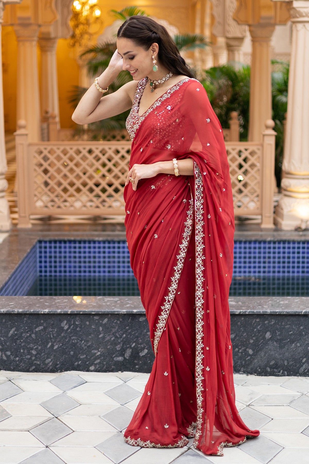 Gajjri saree set