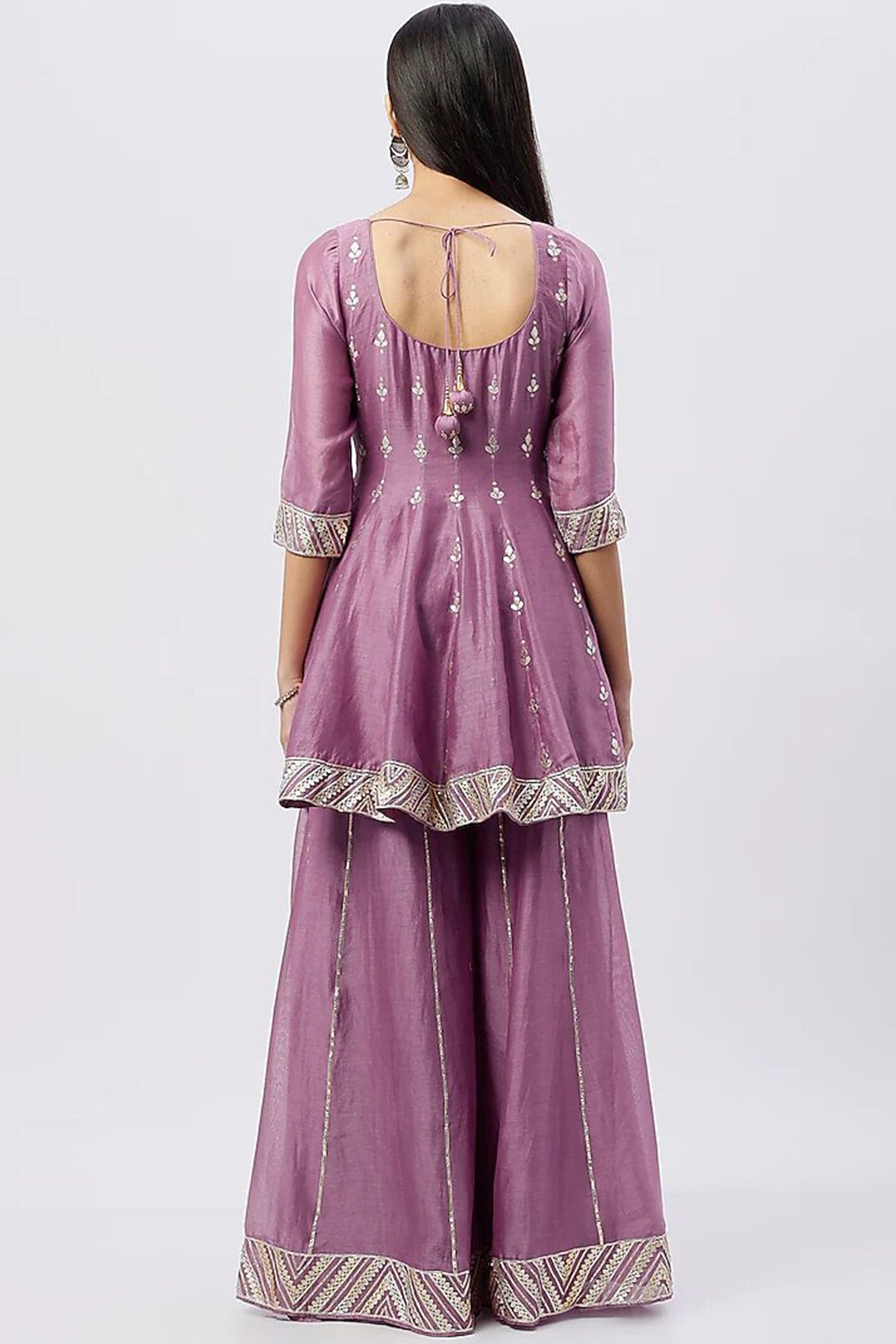 Lavender Peplum Kurta Set