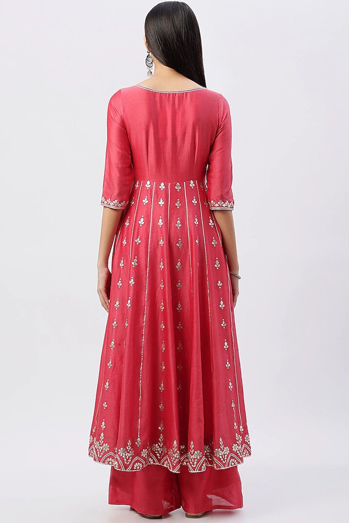 Rose Pink Anarkali Set