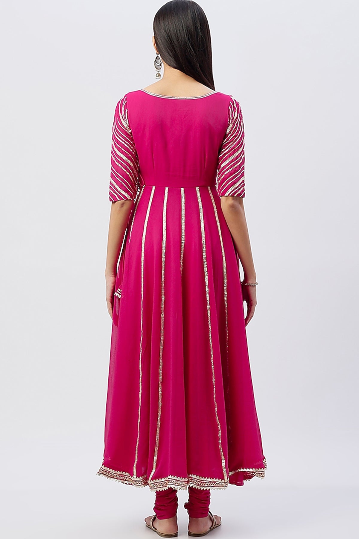 Hot Pink Anarkali Set