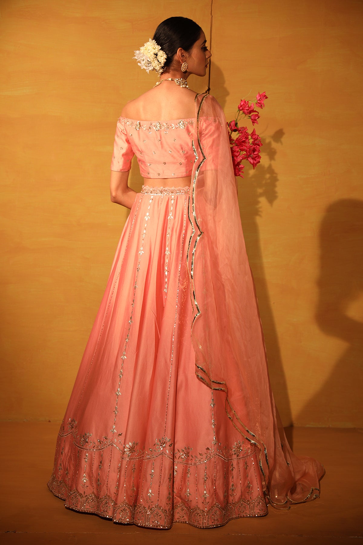 Blush Pink embroidered Lehenga set